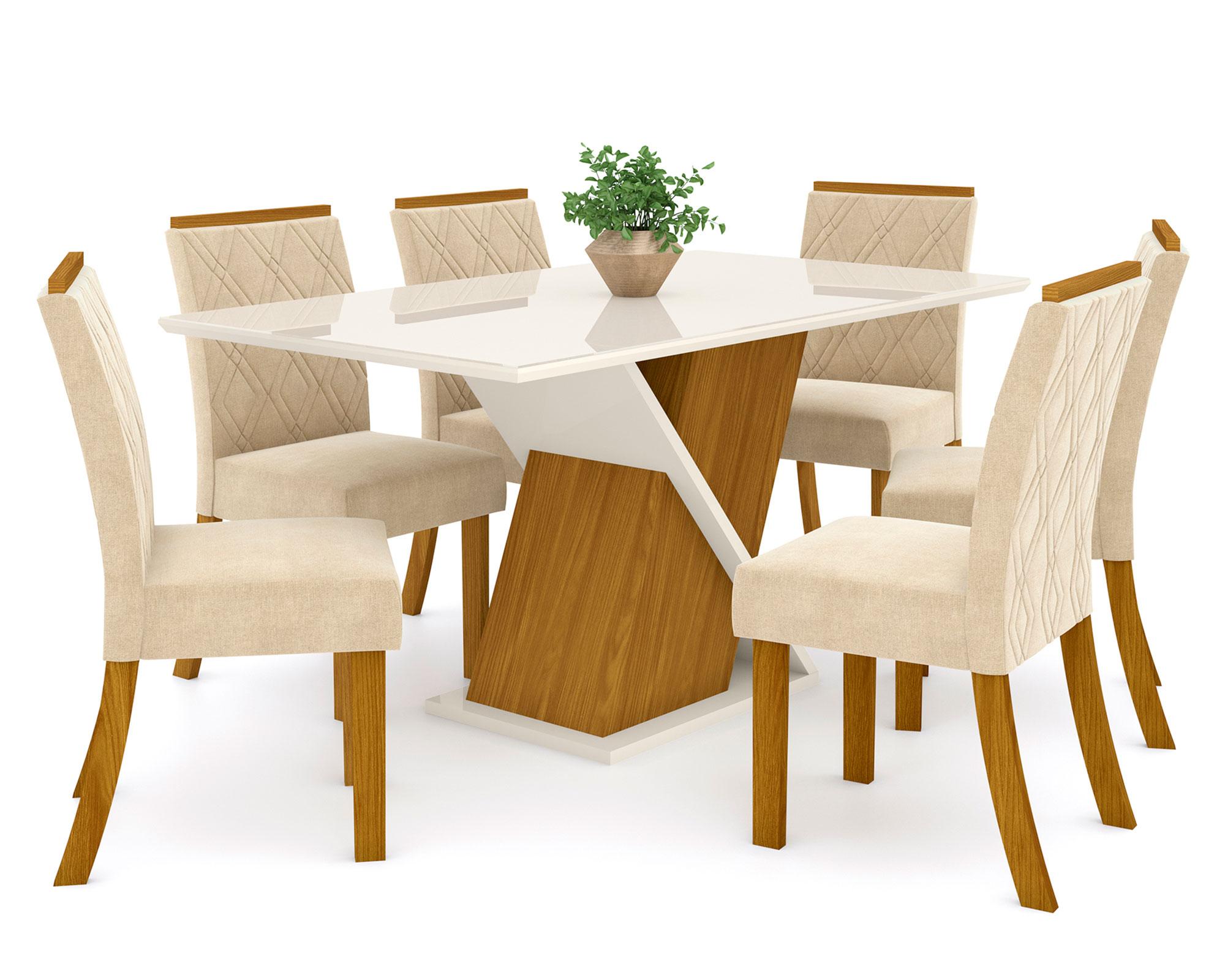 Juego de comedor 6 personas rectangular Grecia-0