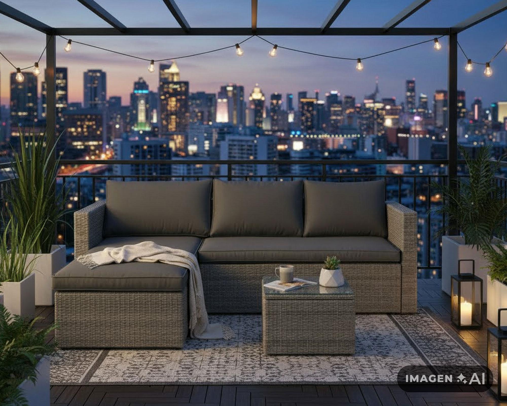 Set terraza 3 personas New Amarallis Outzen-4