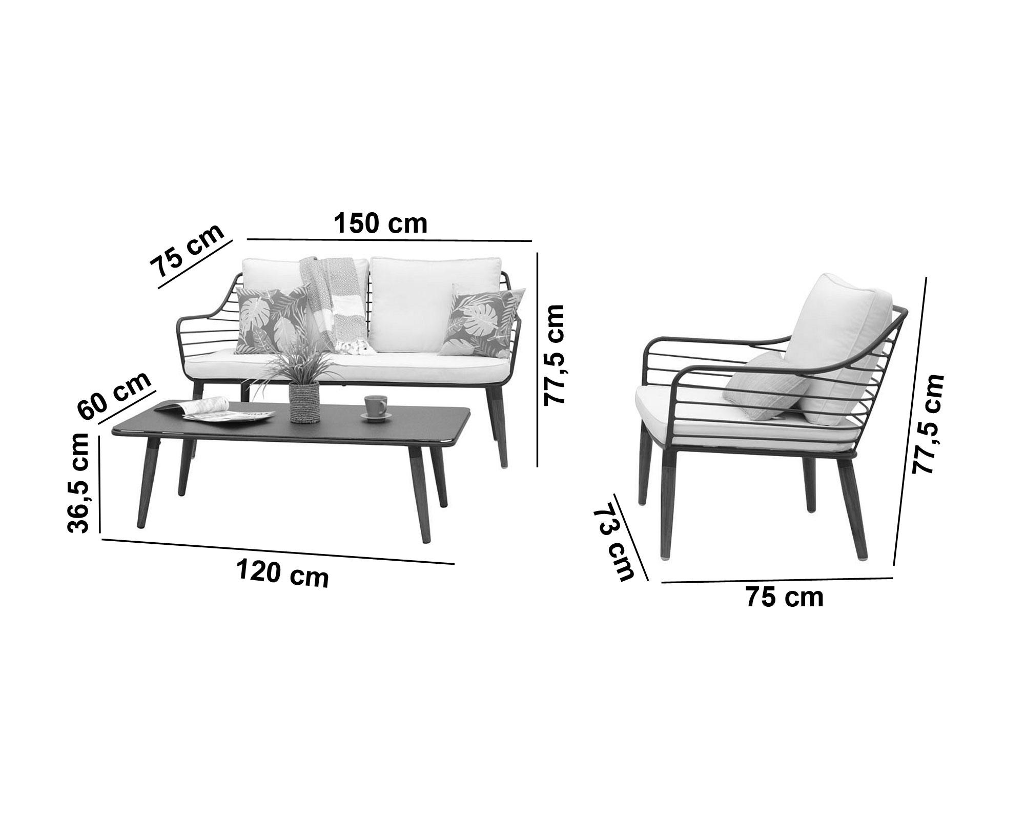 Set de terraza 4 personas Avezza Outzen-1