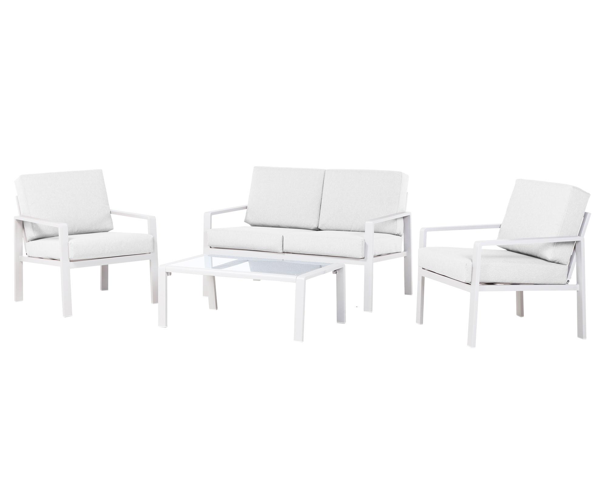 Set living 4 personas New Doca blanco Outzen.-2