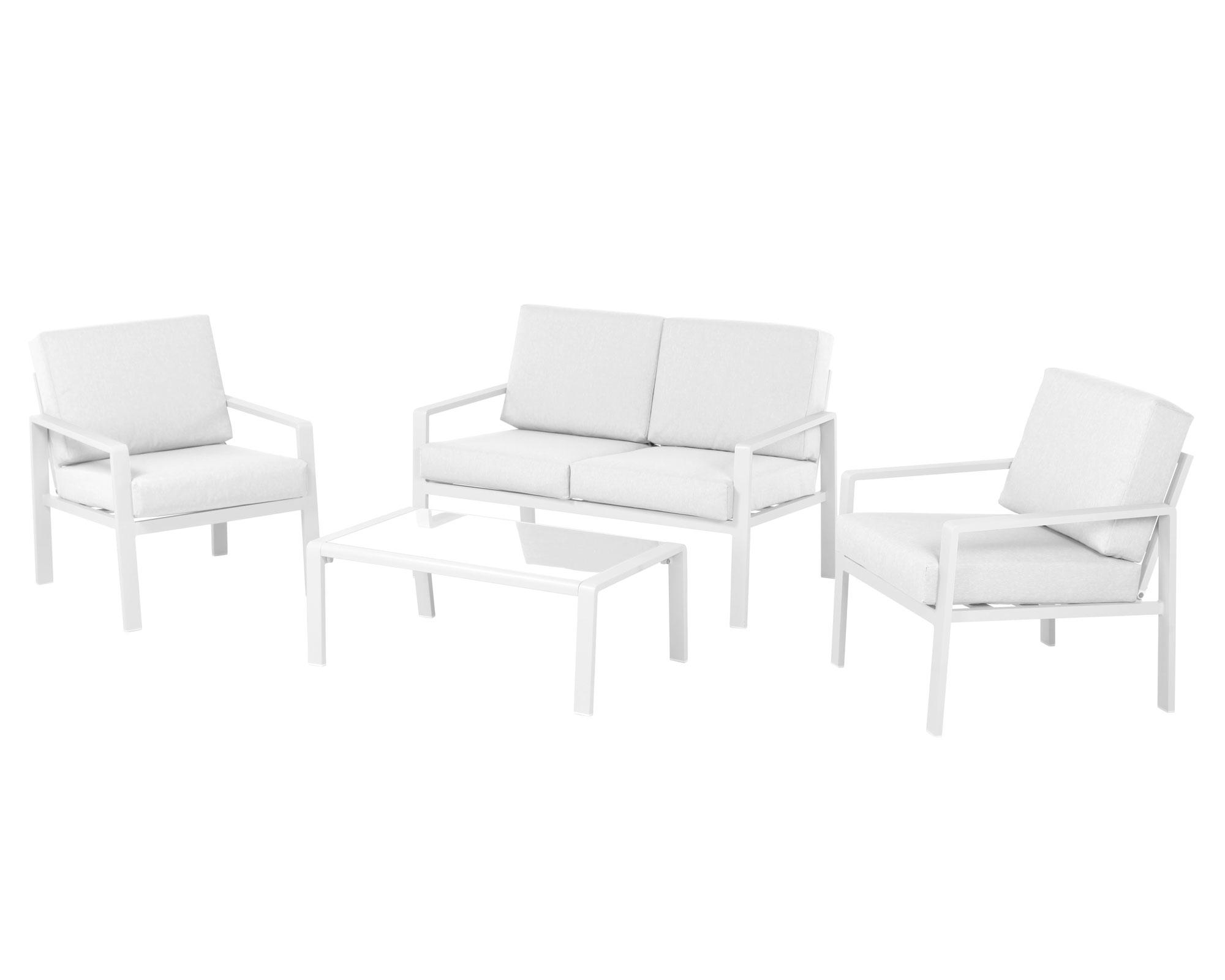 Set living 4 personas New Doca blanco Outzen.-0