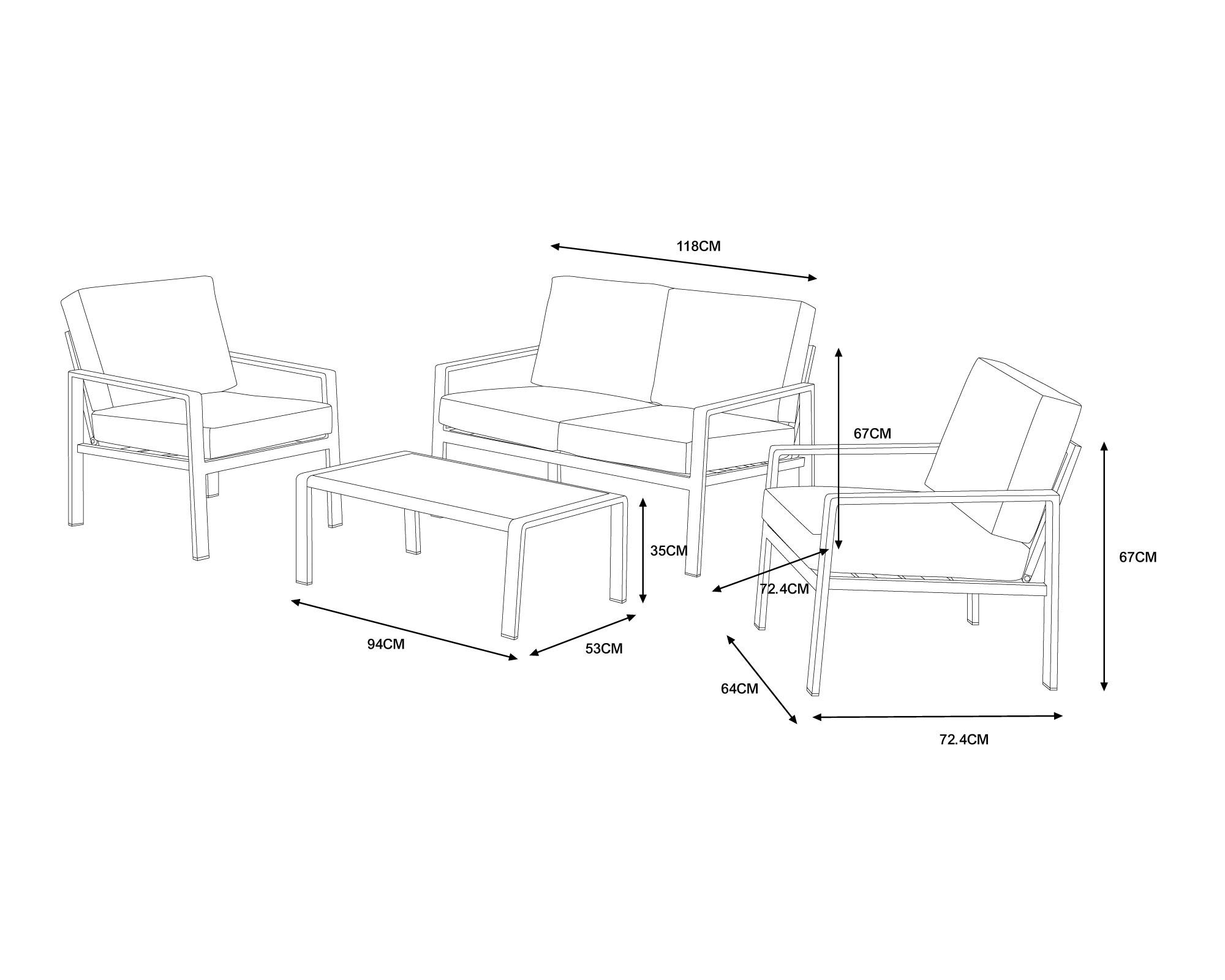Set living 4 personas New Doca blanco Outzen.-1