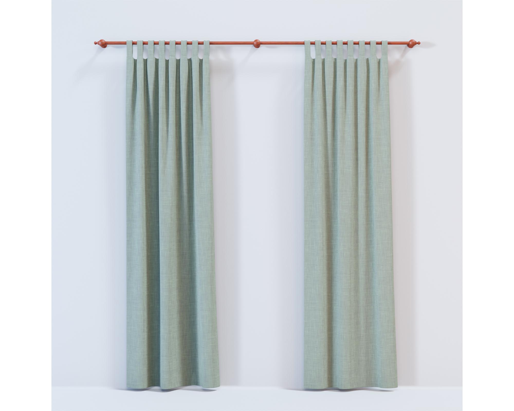 Barra para cortina madera 22 mm sin argollas 2x140 cm Cedro-1