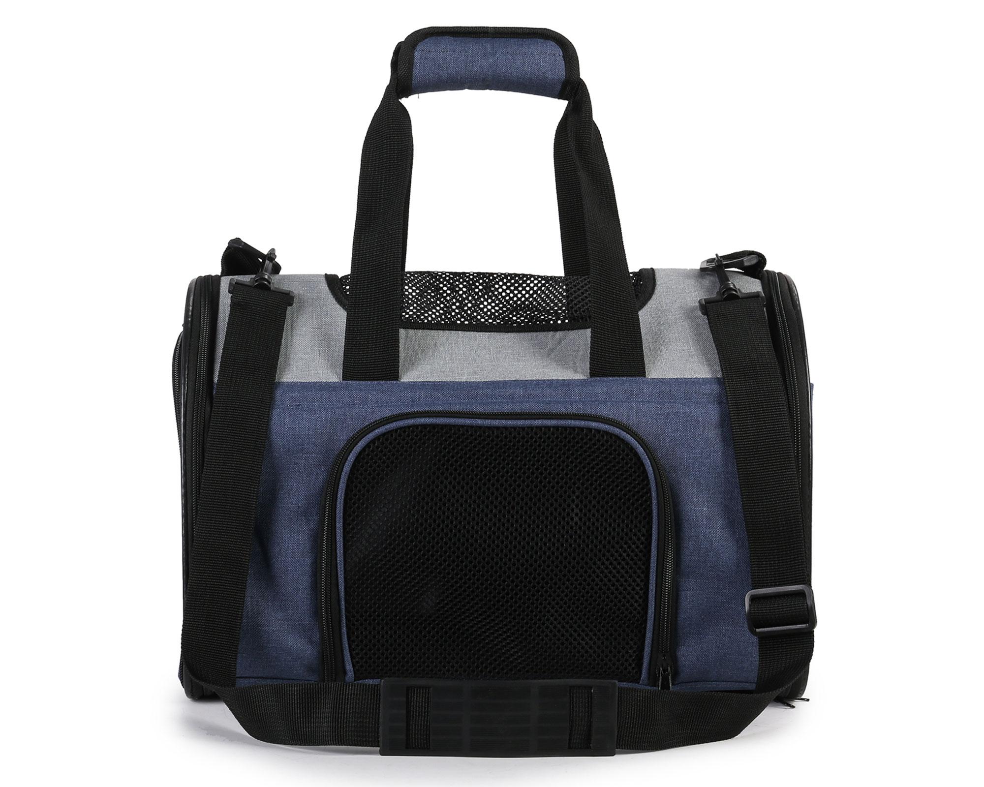 Bolso transporte mascota curvo negro Pet's fun-2