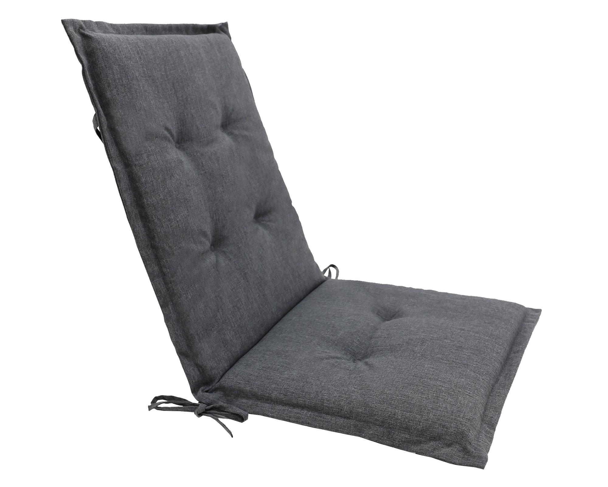 Cojín asiento con respaldo Olefin gris oscuro Outzen.-1
