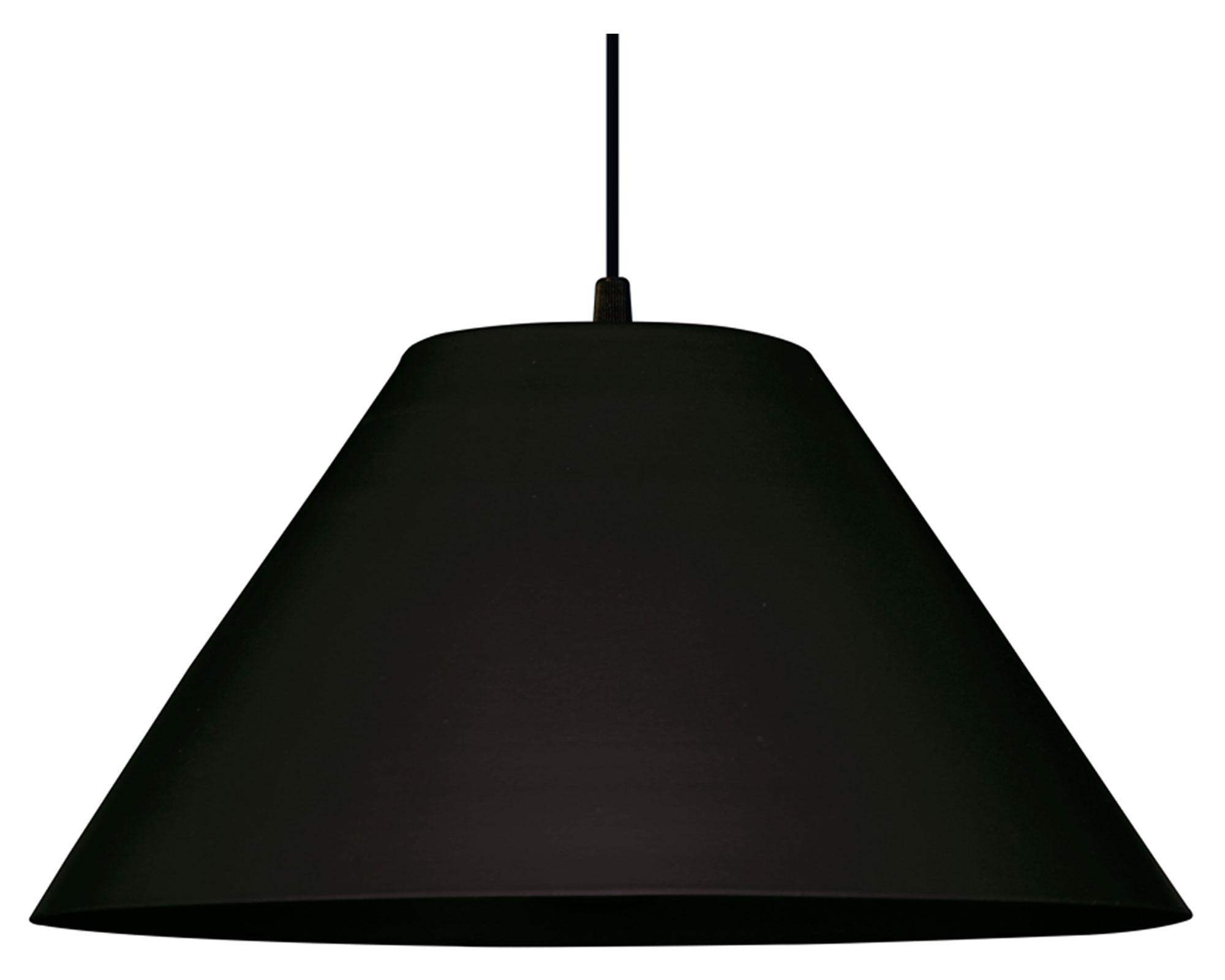 Lámpara colgar 1L E27 cono negro Concept Lighting-0