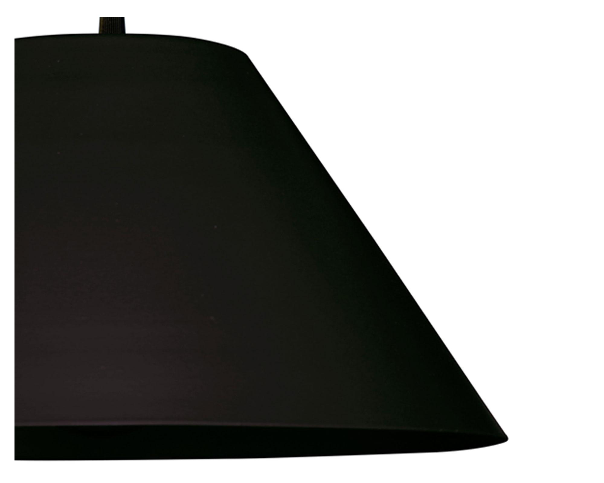 Lámpara colgar 1L E27 cono negro Concept Lighting-2