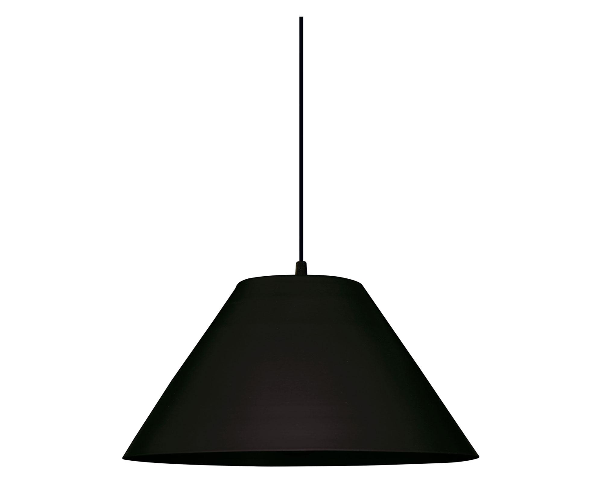Lámpara colgar 1L E27 cono negro Concept Lighting-1