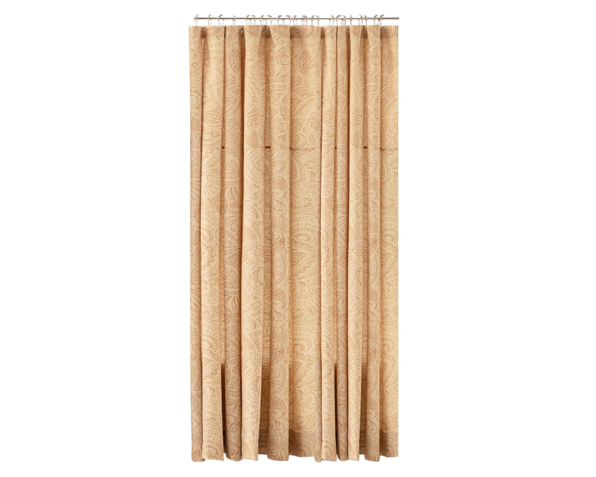 Cortina baño semillas orgánicas beige Fundación 7 Sueños-0