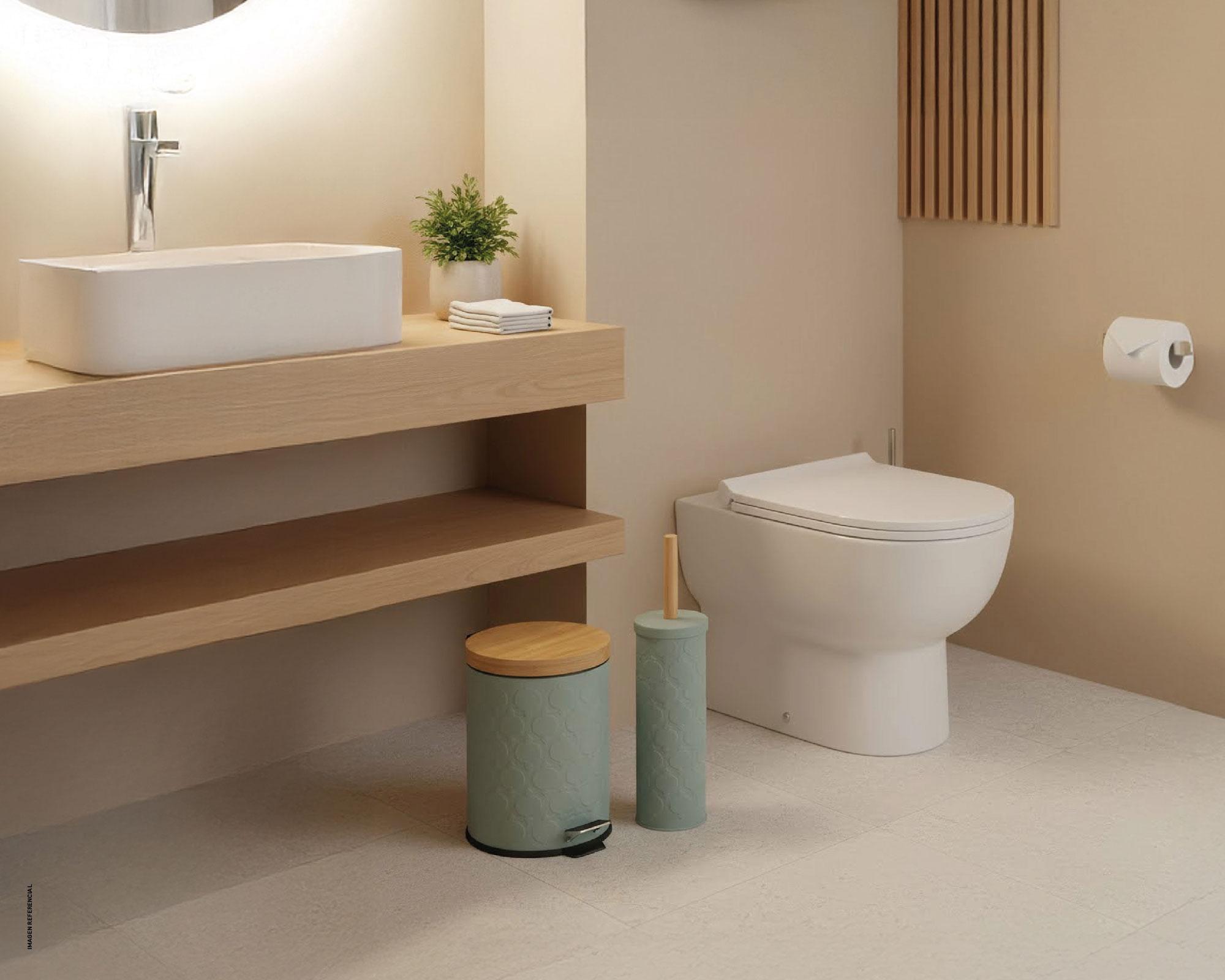 Basurero 5 lt + escobilla WC Cotidiana-2