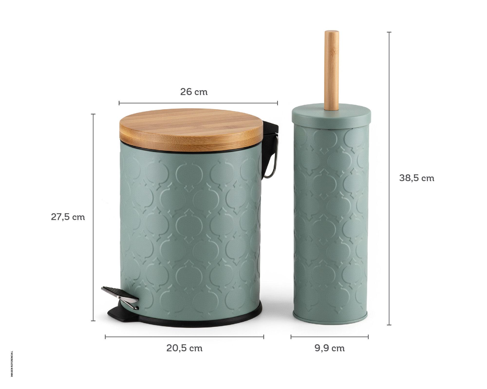 Basurero 5 lt + escobilla WC Cotidiana-4