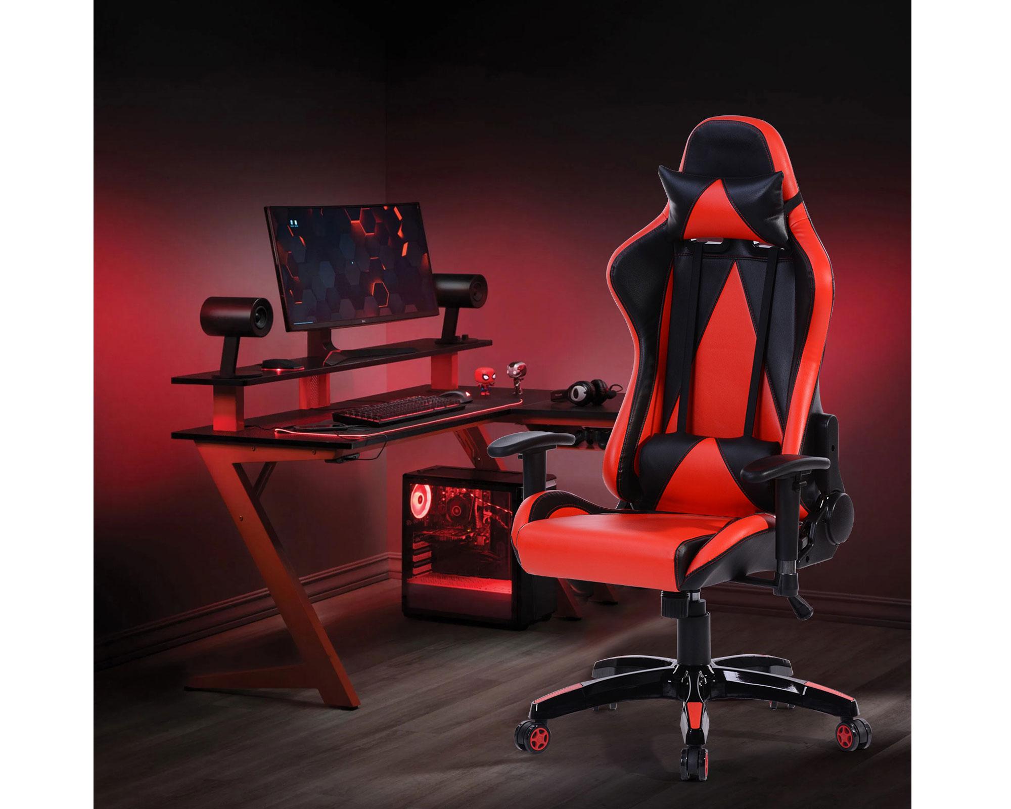Sillón ejecutivo Gamer rojo/negro M+Design-3