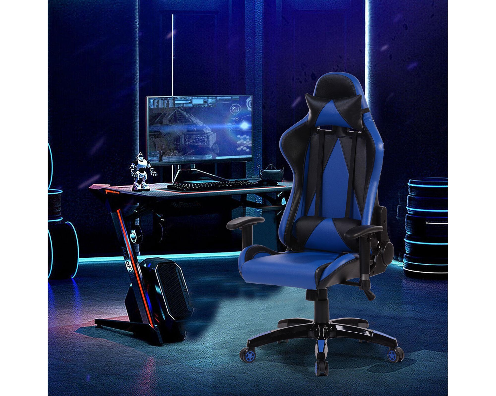 Sillón ejecutivo Gamer azul/negro M+Design-3