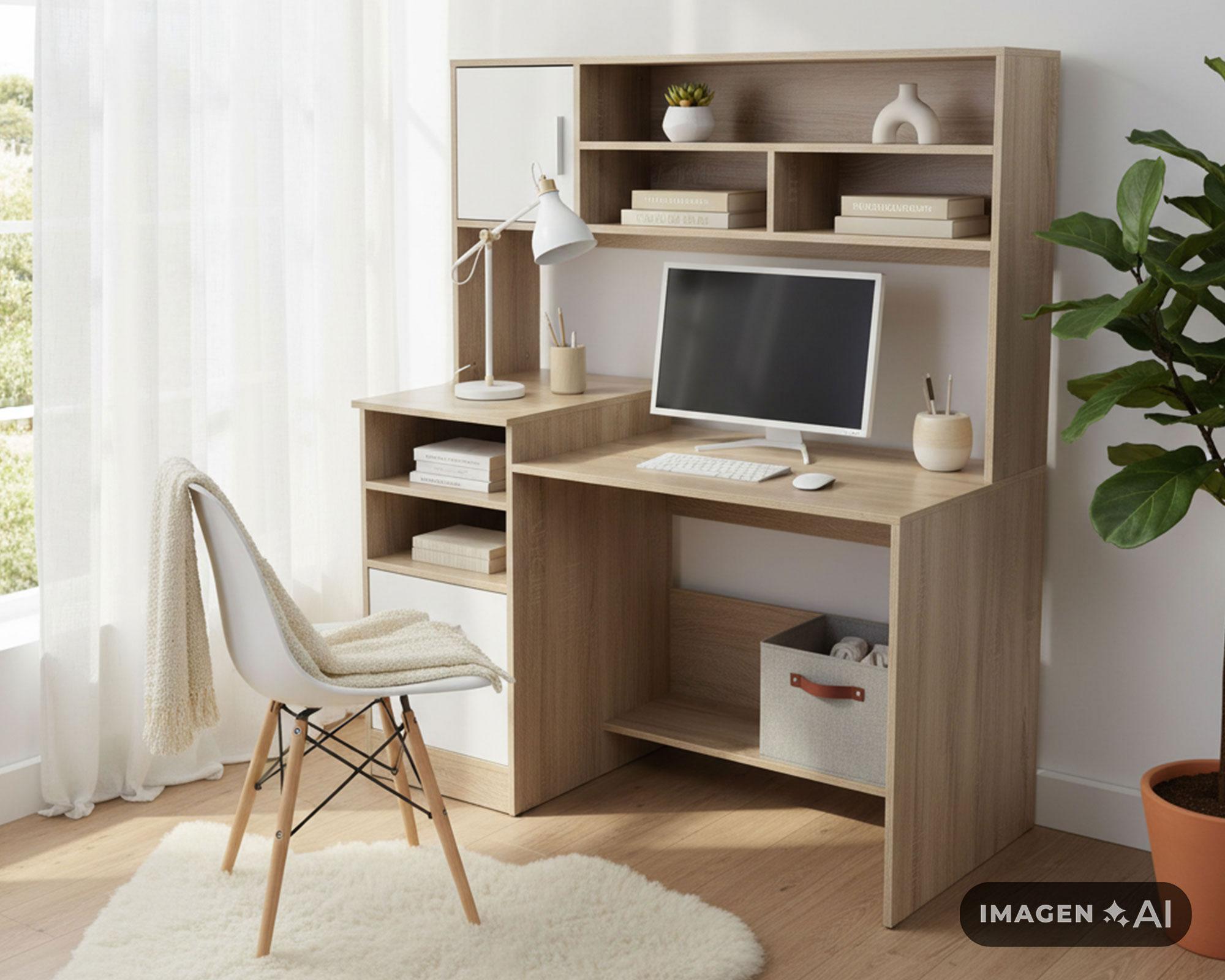 Centro de trabajo 2 puertas Noruega blanco/natural M+Design-5