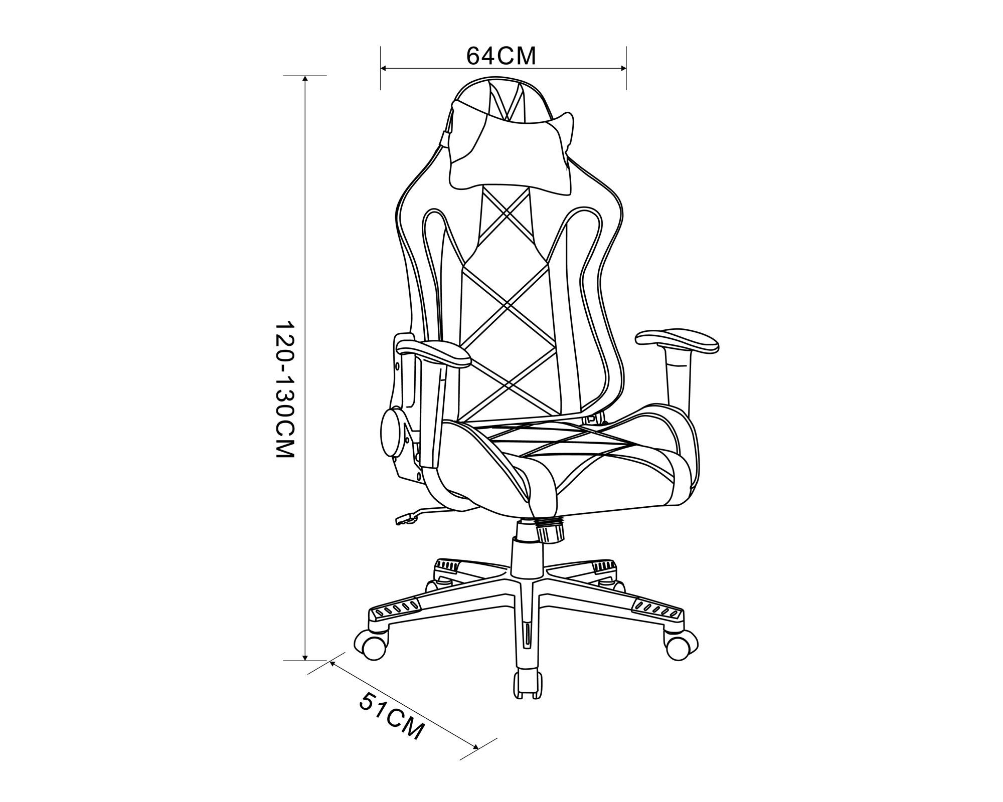 Silla gamer Donato negro/rojo M+Design-4