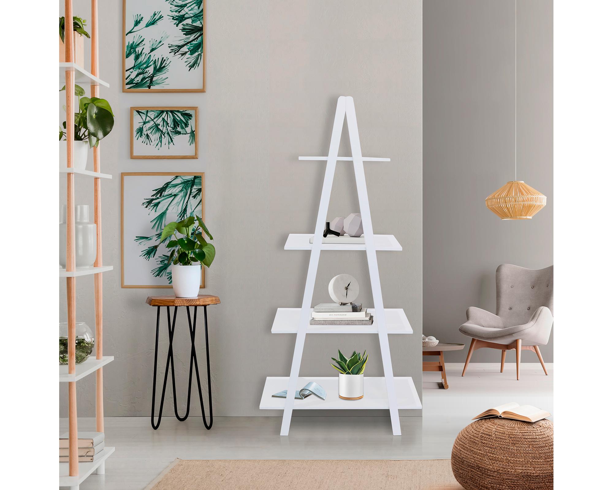 Repisa pirámide 4 espacios blanco-3