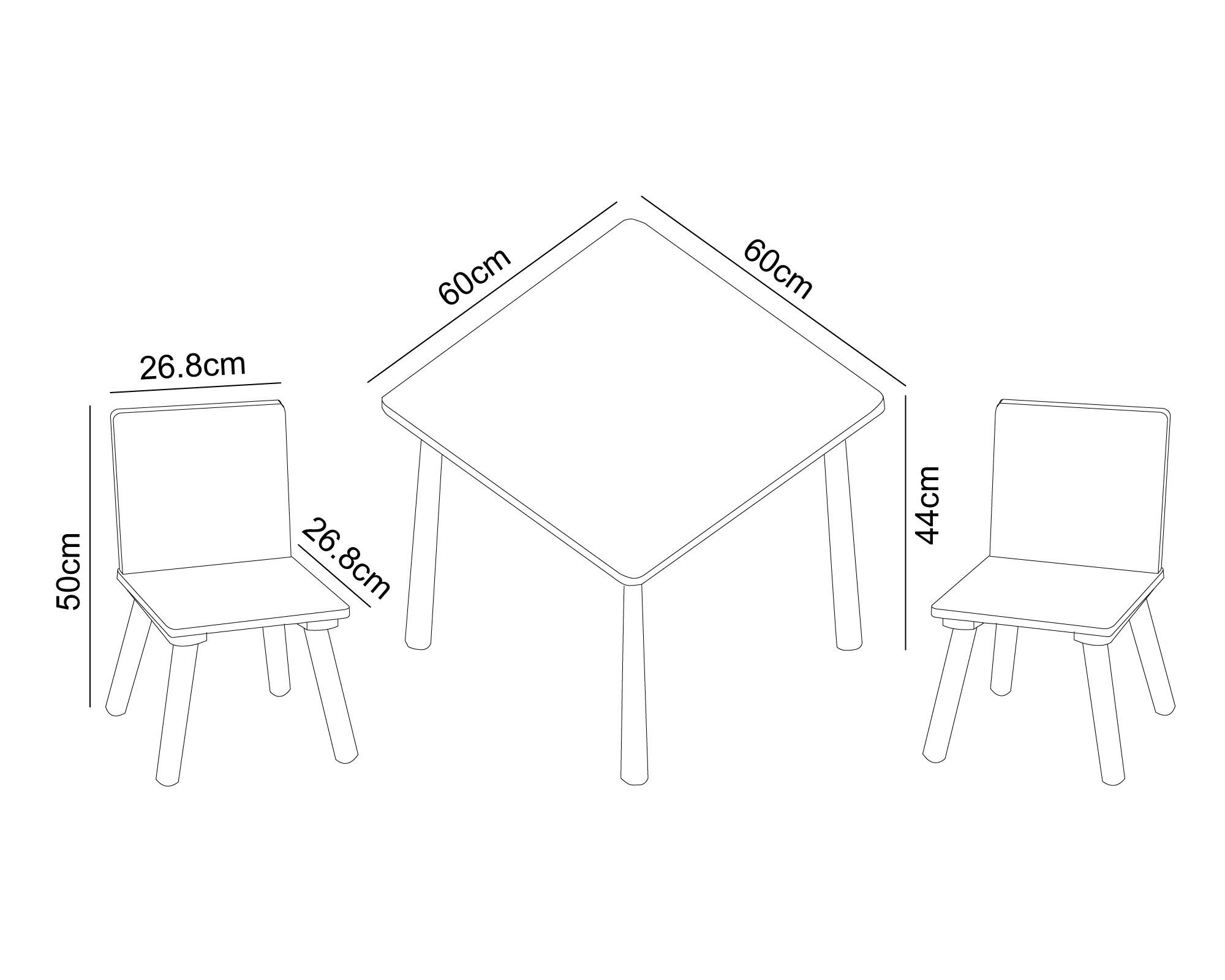 Mesa + 2 sillas Animals M+Design-5