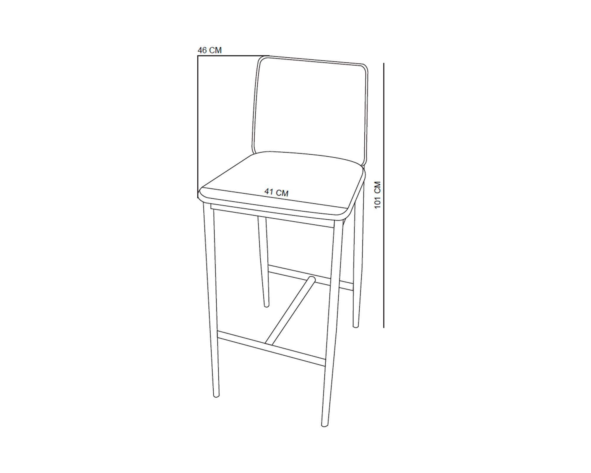 Silla bar Bernis gris-1