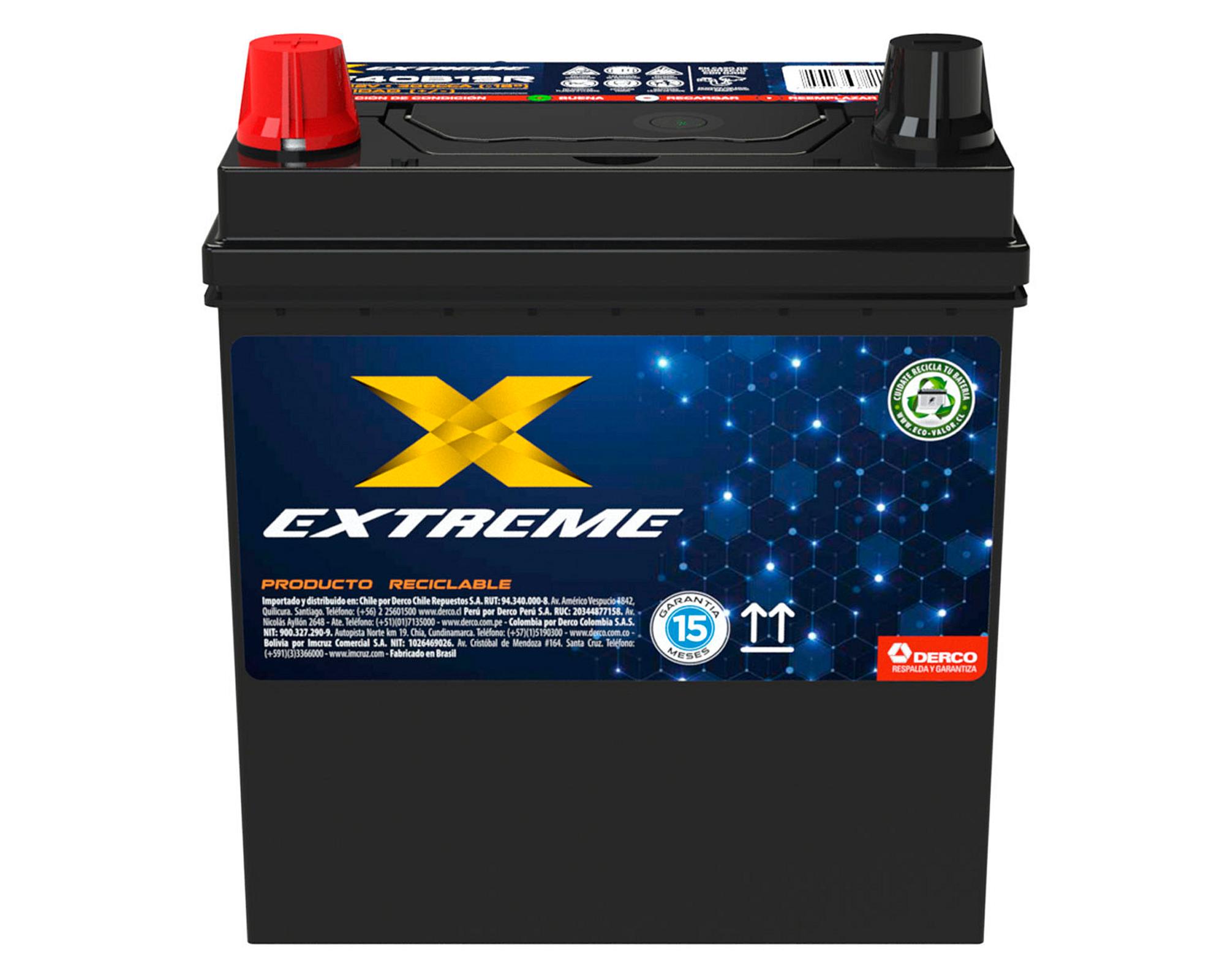 Batería 35AH 300CCA derecho MF40B19R Extreme.-0