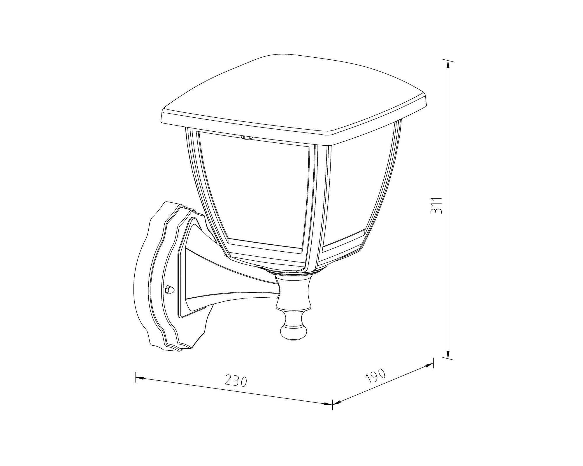Farol pared LED Temis negro Abitare-4