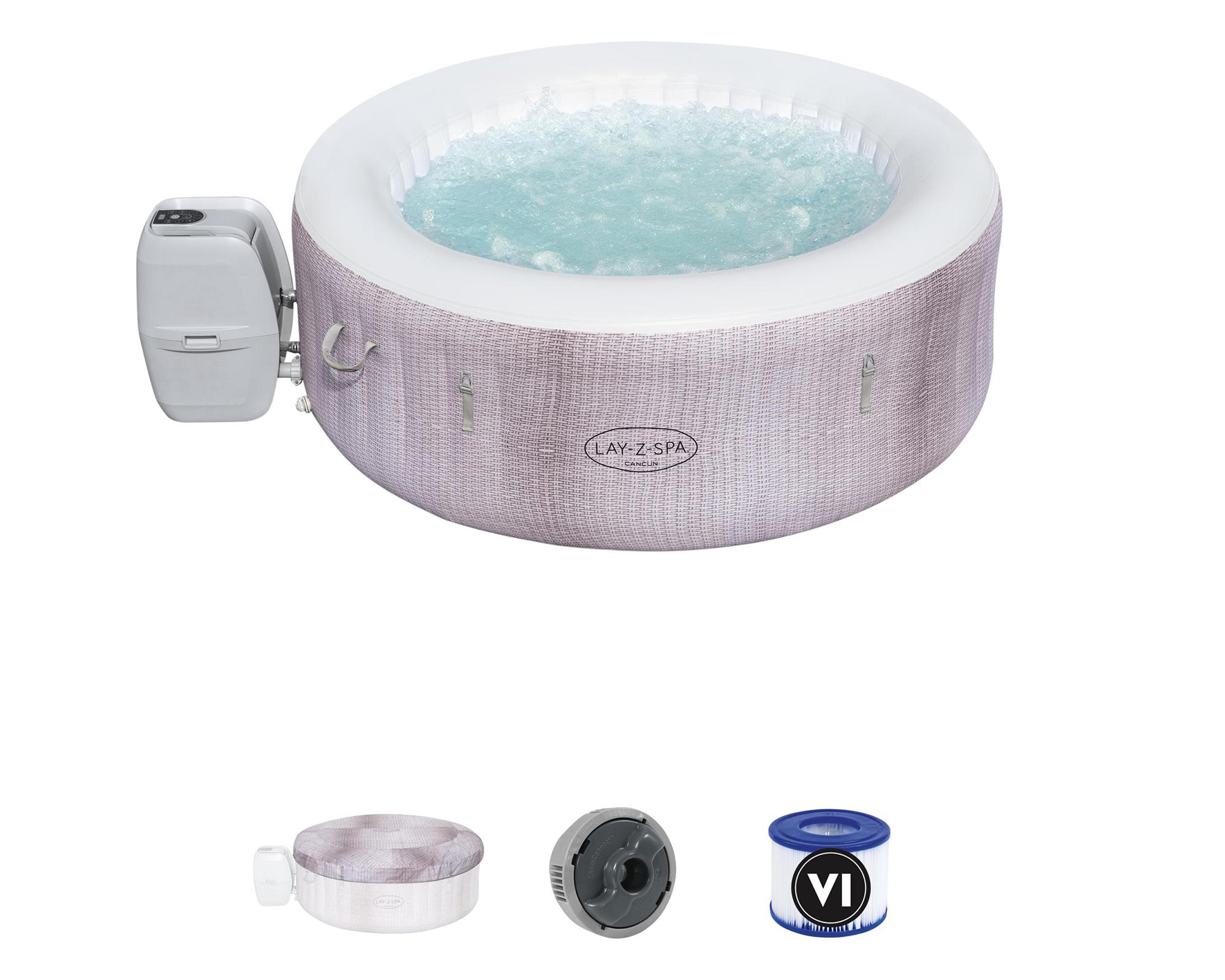 Spa inflable 2-4 personas 669 litros Cancún Lay-Z Bestway-1