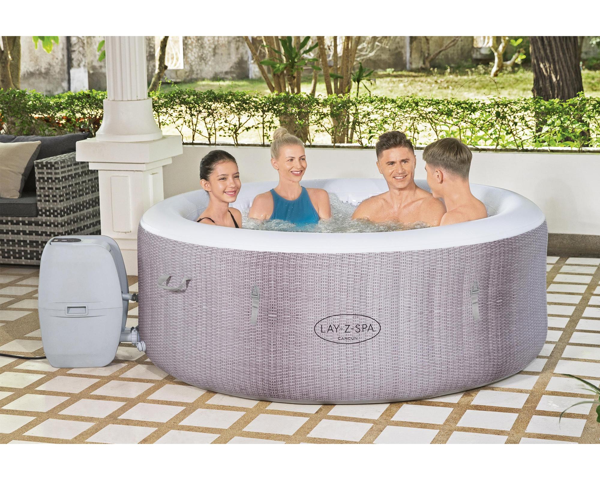 Spa inflable 2-4 personas 669 litros Cancún Lay-Z Bestway-4