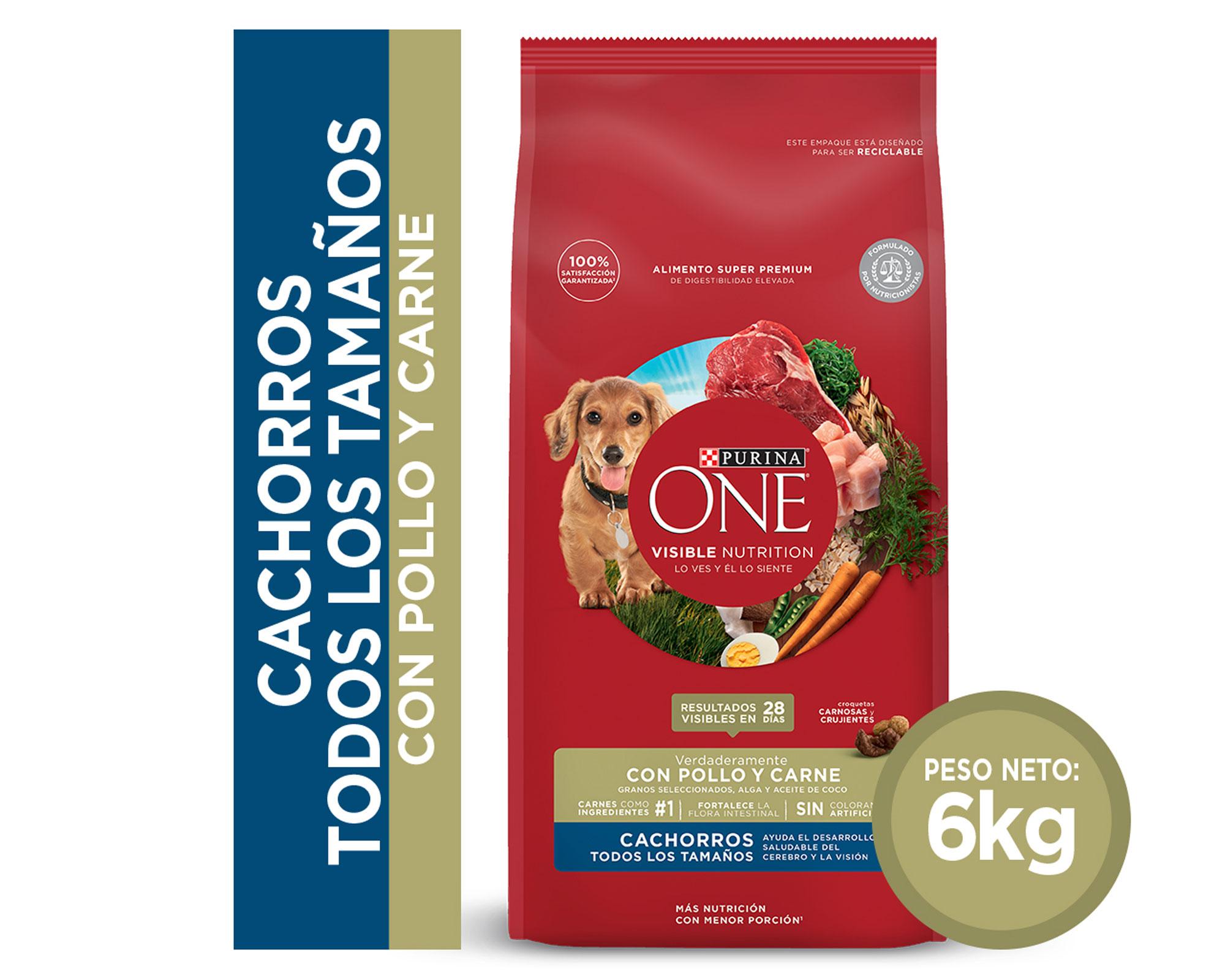 Alimento perro cachorro 6 kg pollo y carne Purina One.-0
