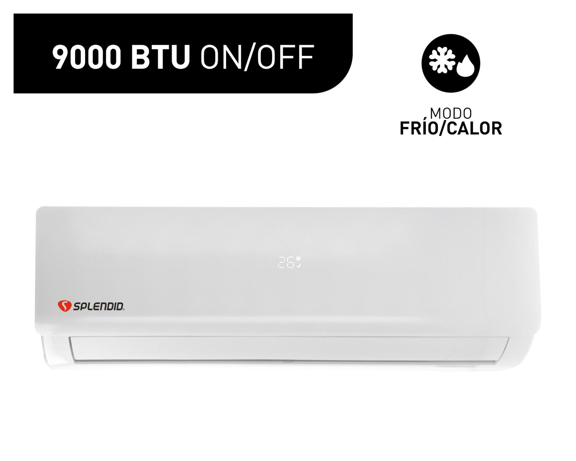 Aire acondicionado split 9000 BTU frío/calor SAC-09K-O Splendid.-1