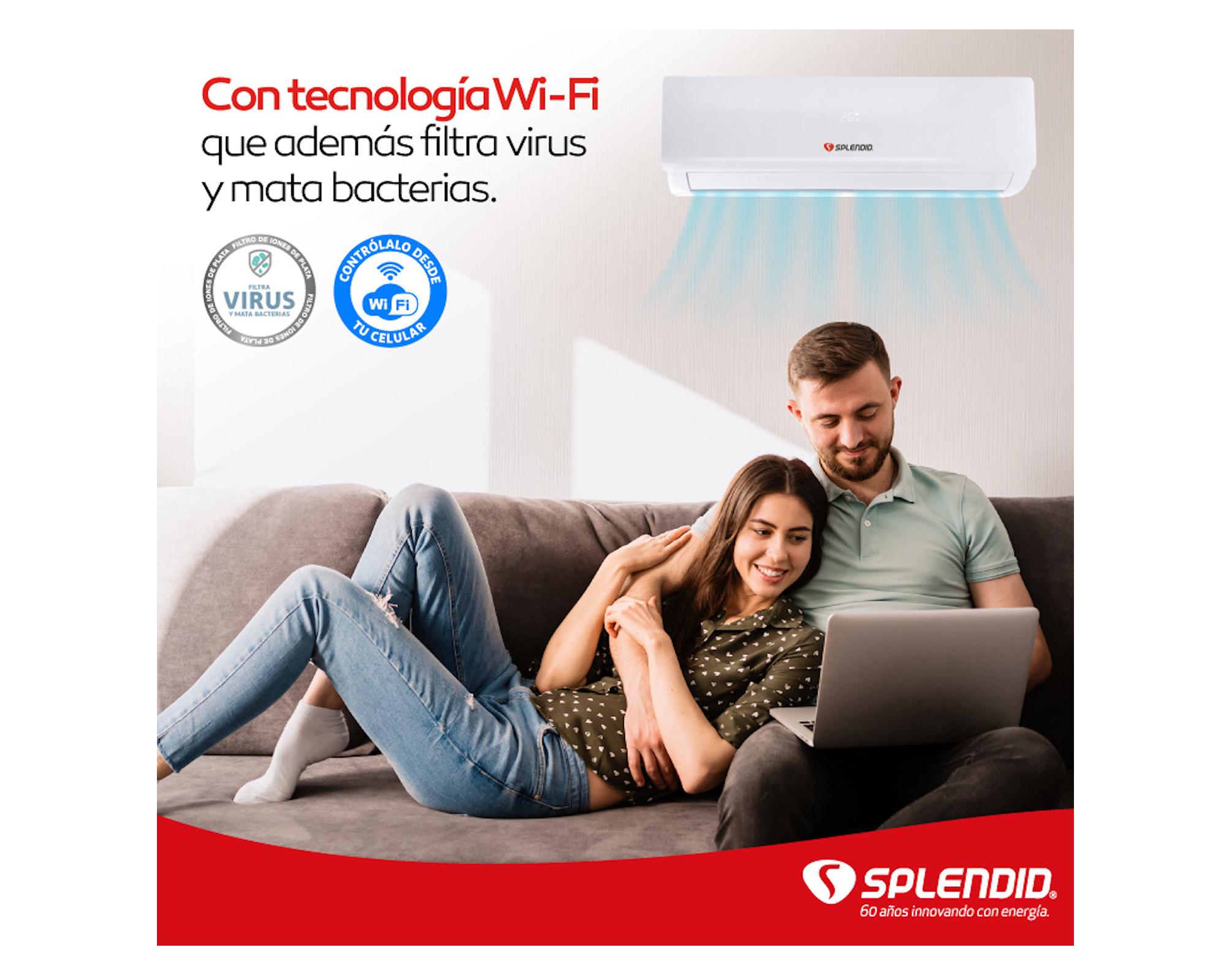 Aire acondicionado split inverter 12000 BTU frío/calor SAC-12K-INV WIFI Splendid-14