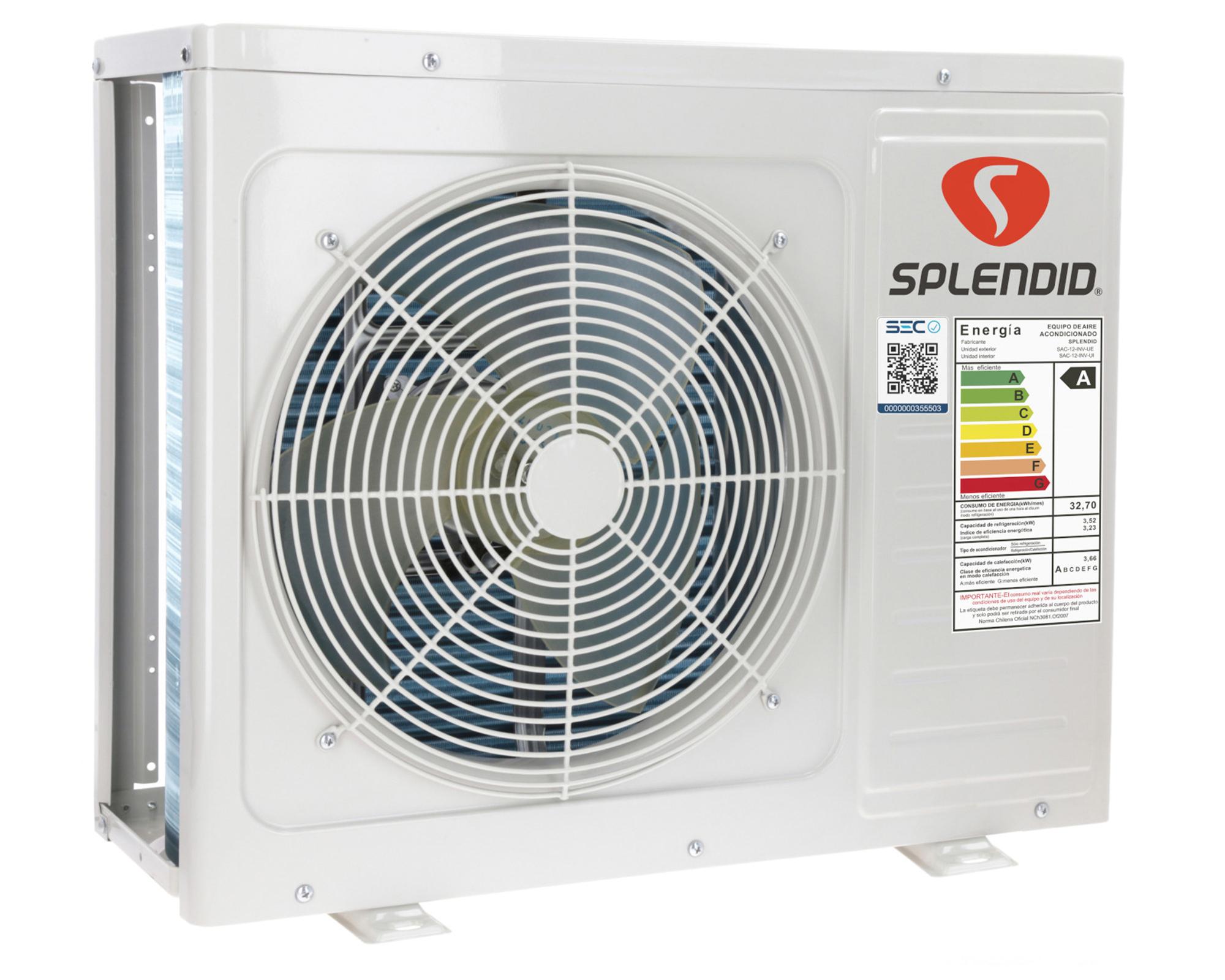 Aire acondicionado split inverter 12000 BTU frío/calor SAC-12K-INV WIFI Splendid-11