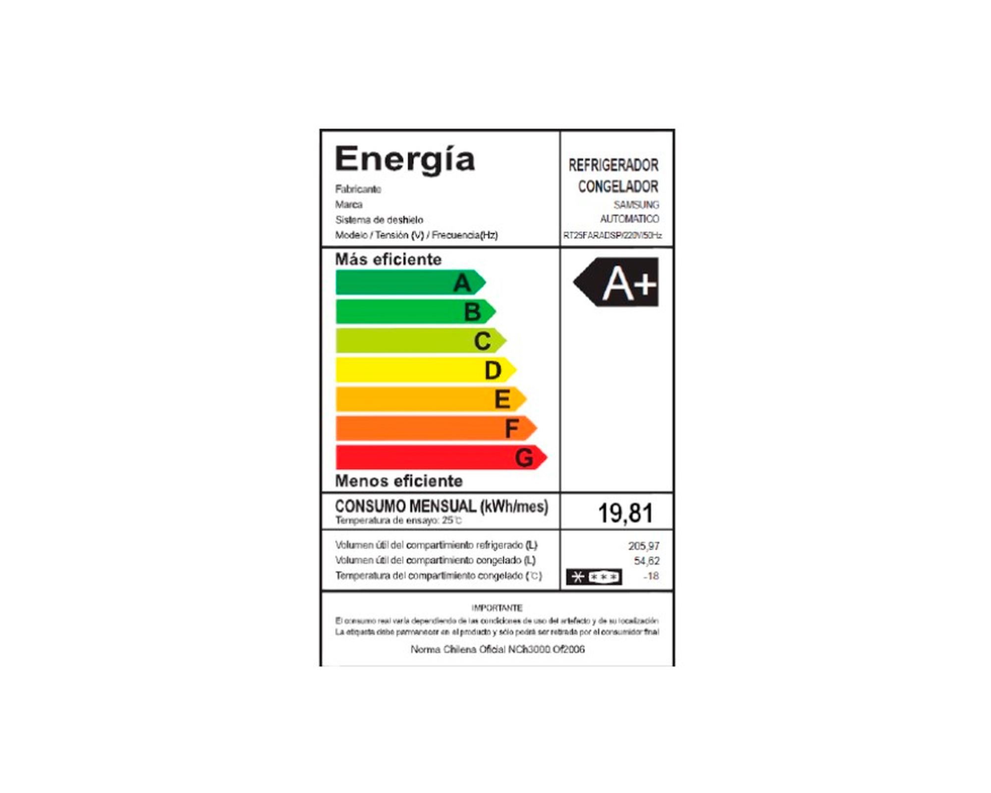 Refrigerador Top Mount RT25FARADS8/ZS 255 lt-6
