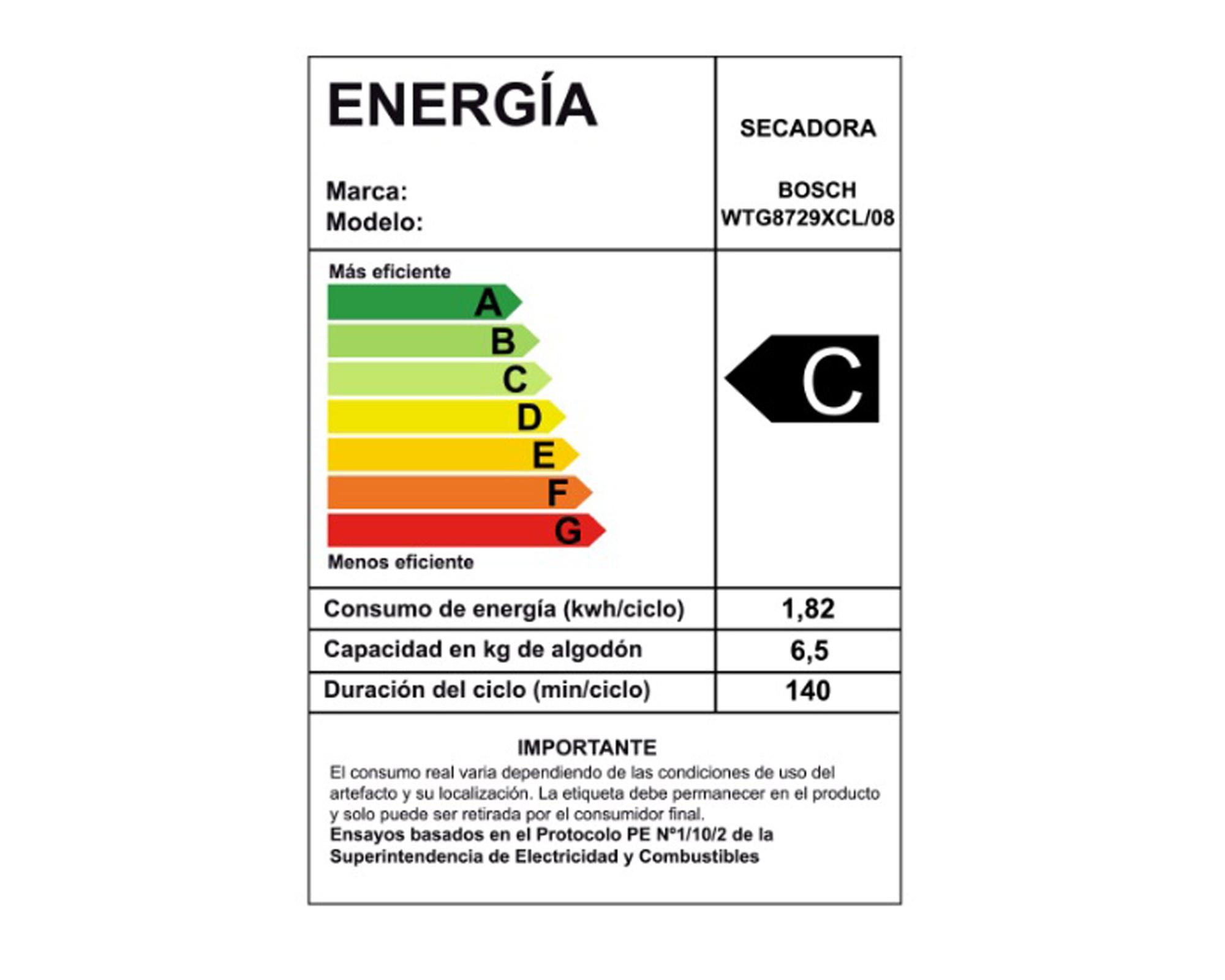 Secadora condensación con bomba de calor 9 kg WTG8729XCL Bosch-8