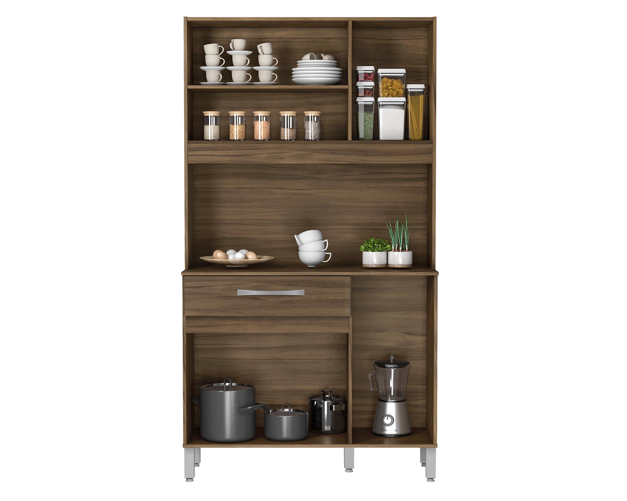 Kit cocina 5 puertas 1 cajón Dach nogal Home Mobili.-8