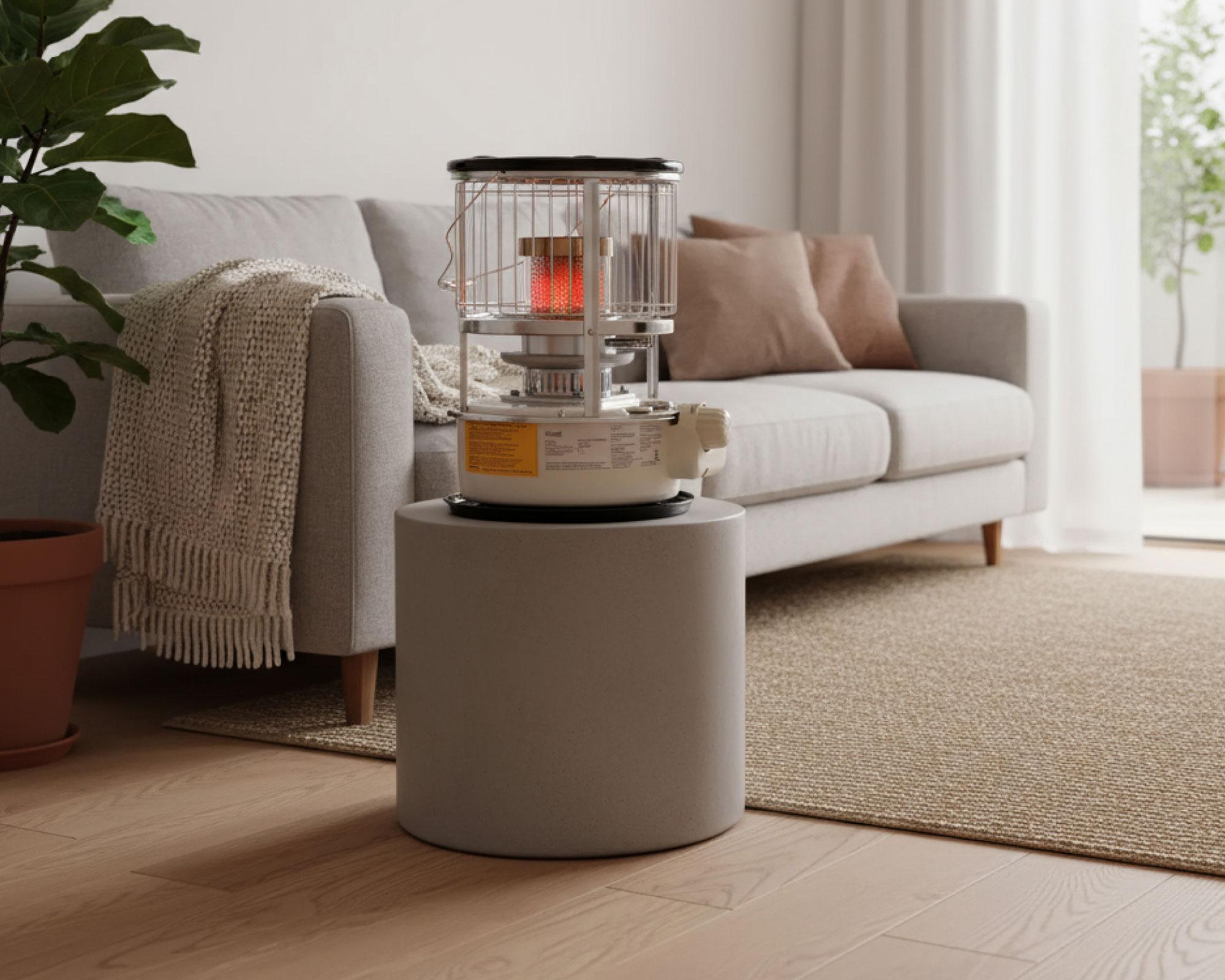 Estufa a parafina 9000 BTU KPM-3300 negro/blanco-4