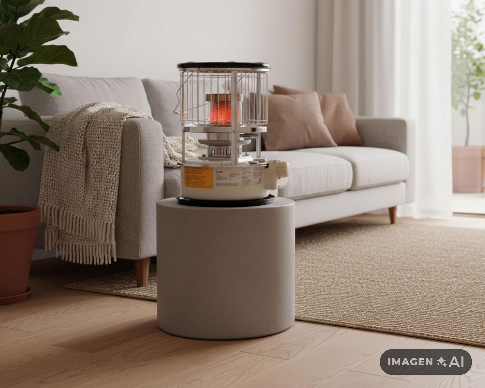 Estufa a parafina 9000 BTU KPM-3300 negro/blanco-4