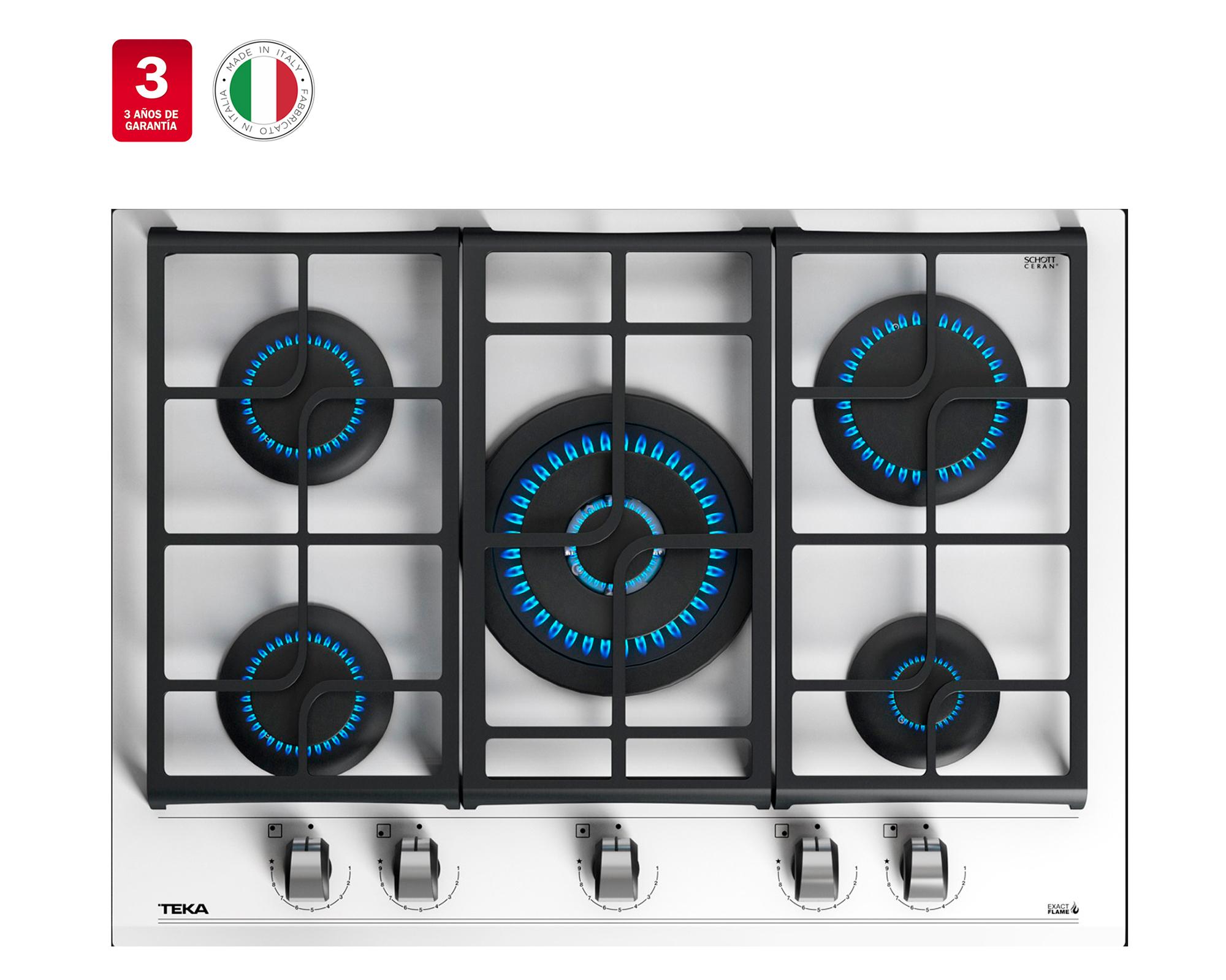 Encimera a gas 5 quemadores GZC 75330 XBB WH Teka-1