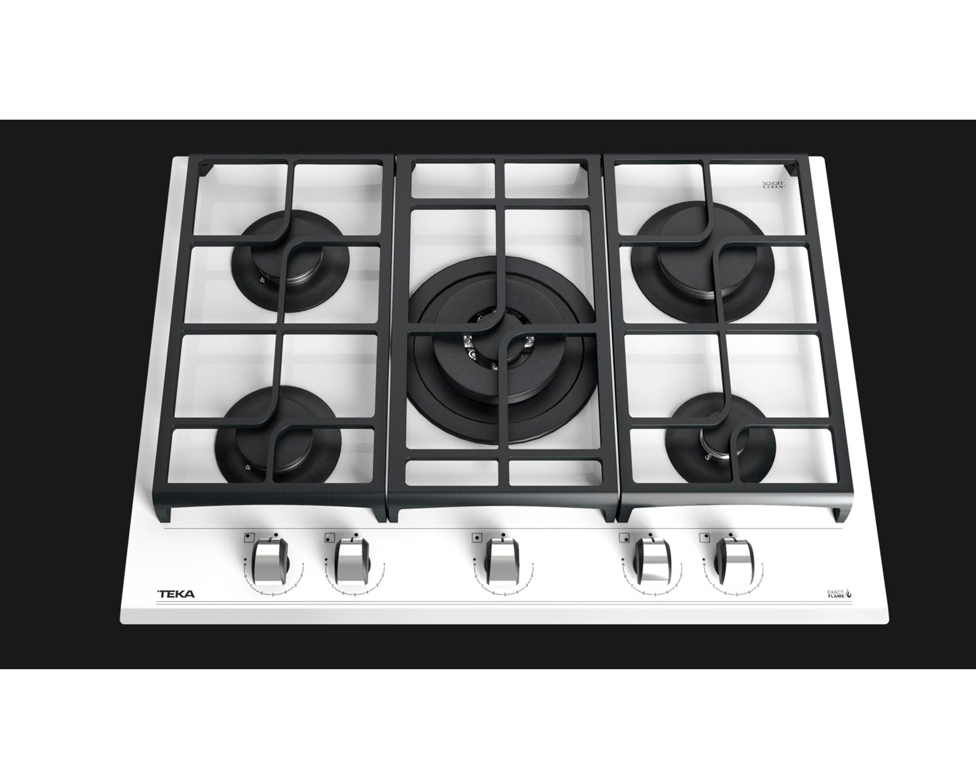 Encimera a gas 5 quemadores GZC 75330 XBB WH Teka-2