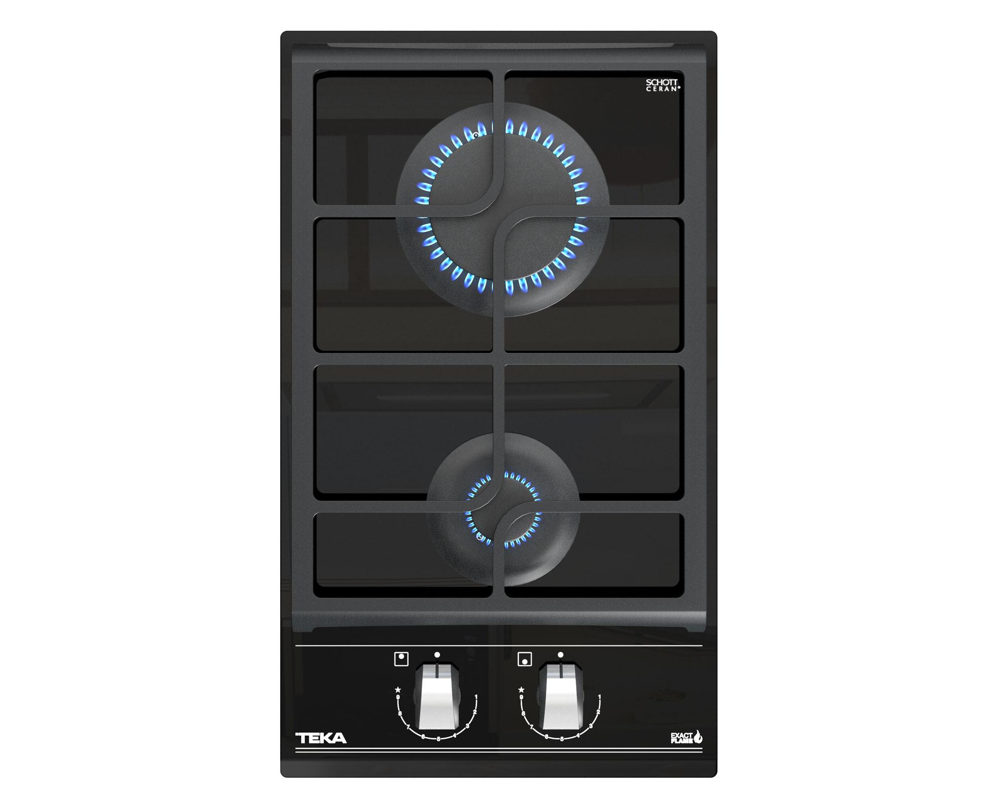 Encimera a gas 2 quemadores Cristal GZC32300 XBB BUT Teka.-0