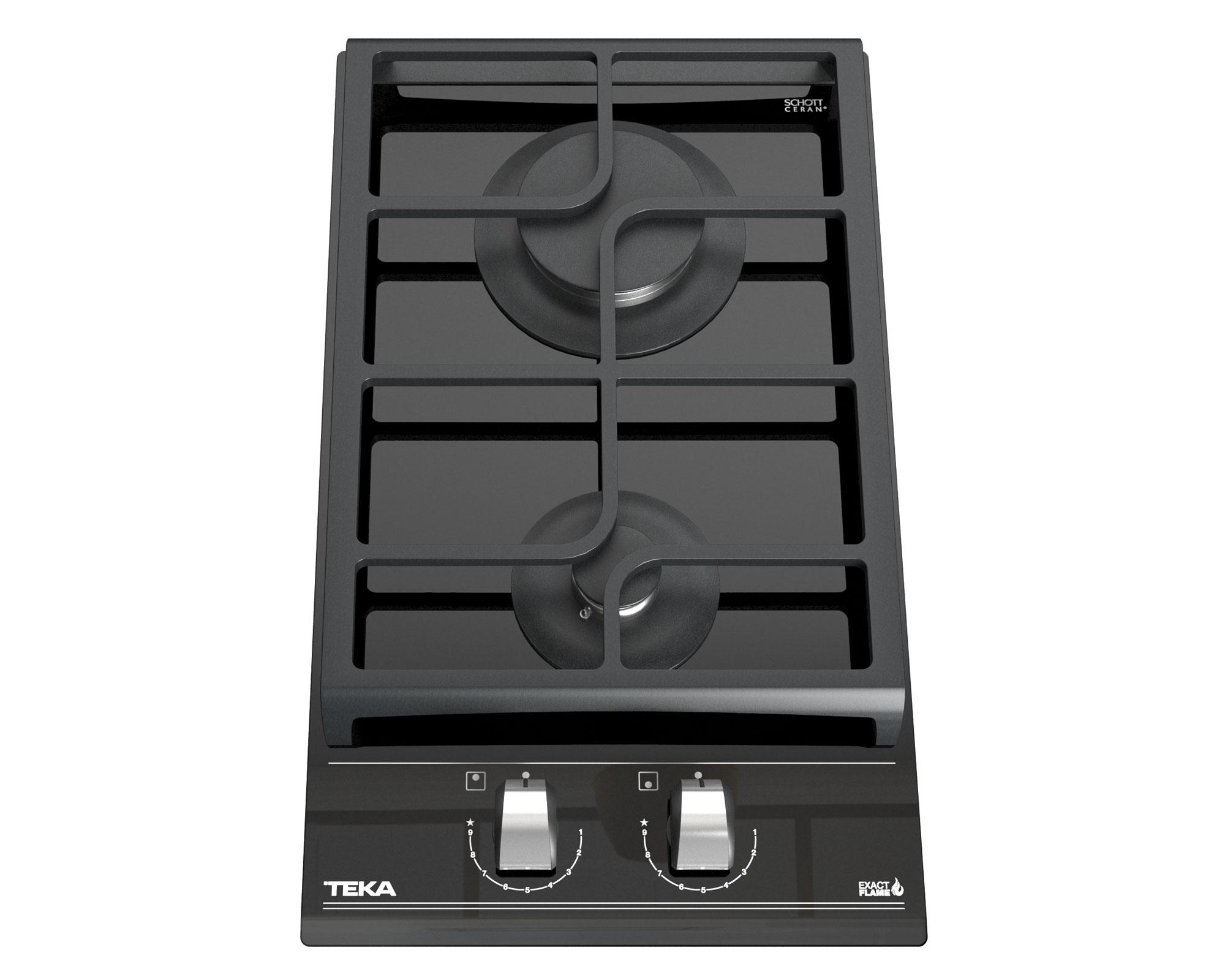 Encimera a gas 2 quemadores Cristal GZC32300 XBB BUT Teka.-1