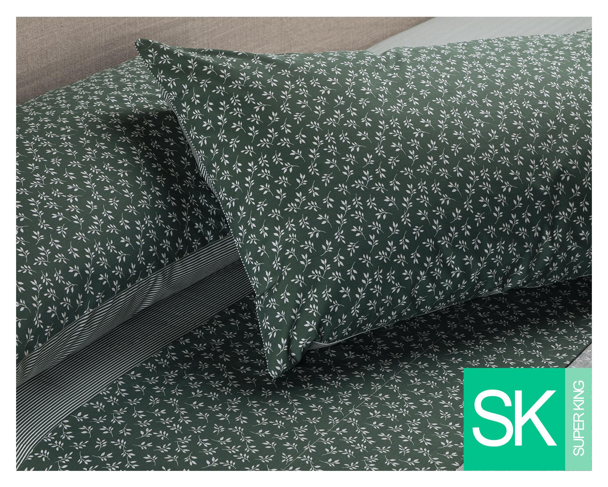 Juego sábanas súper king 180H Foresta verde Rosen-0
