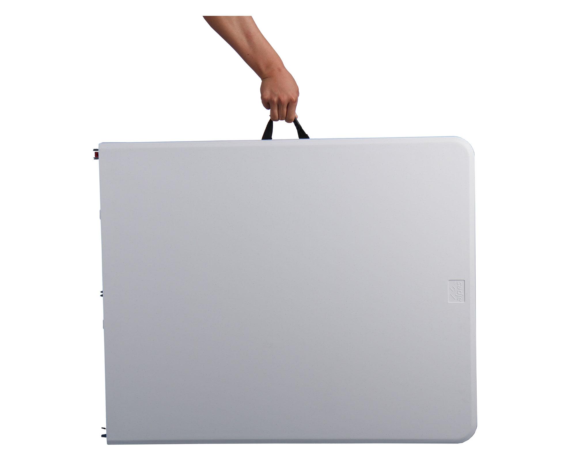 Mesa plegable 180 cm blanco Alpes.-5