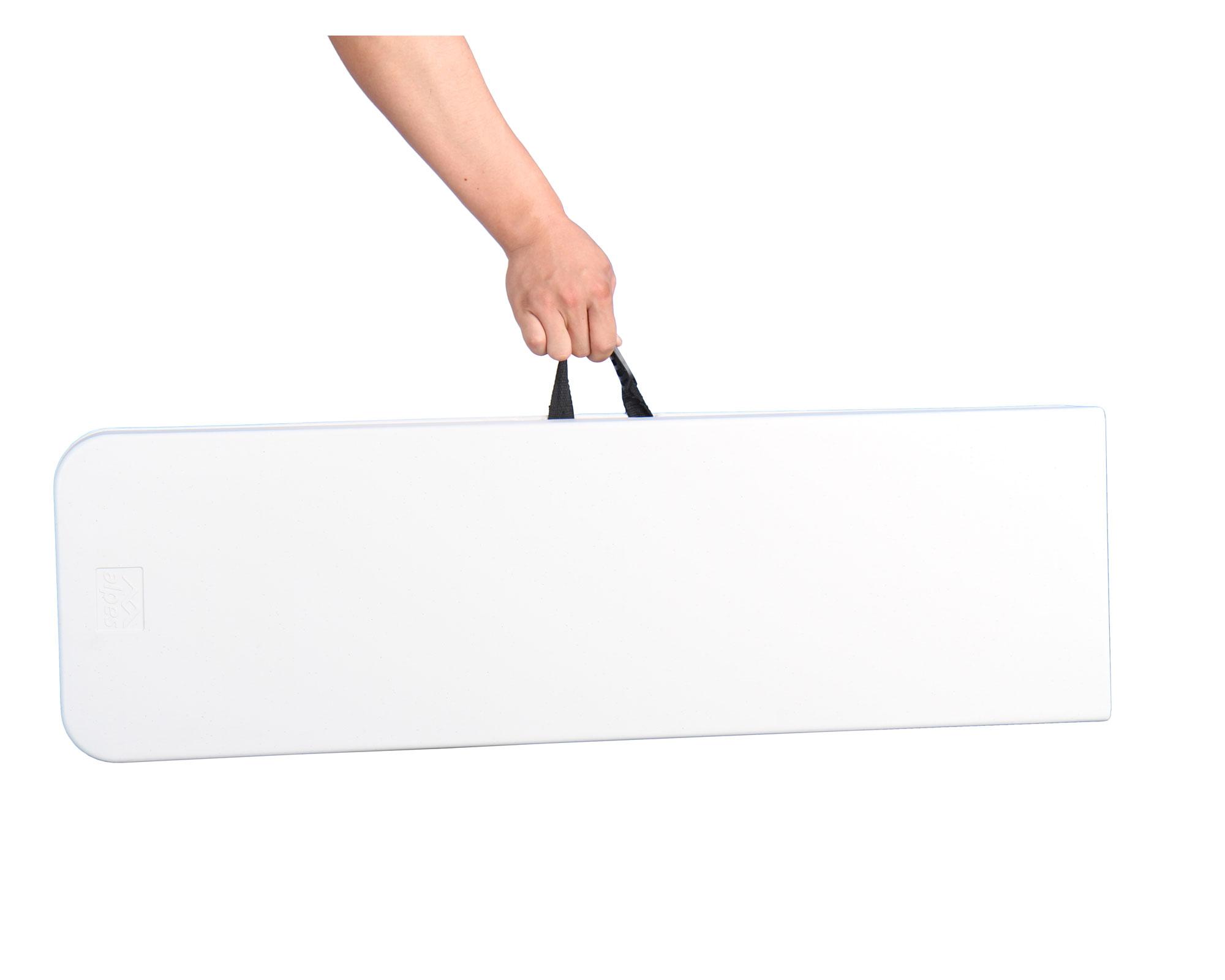 Banco plegable 180 cm blanco Outzen-5