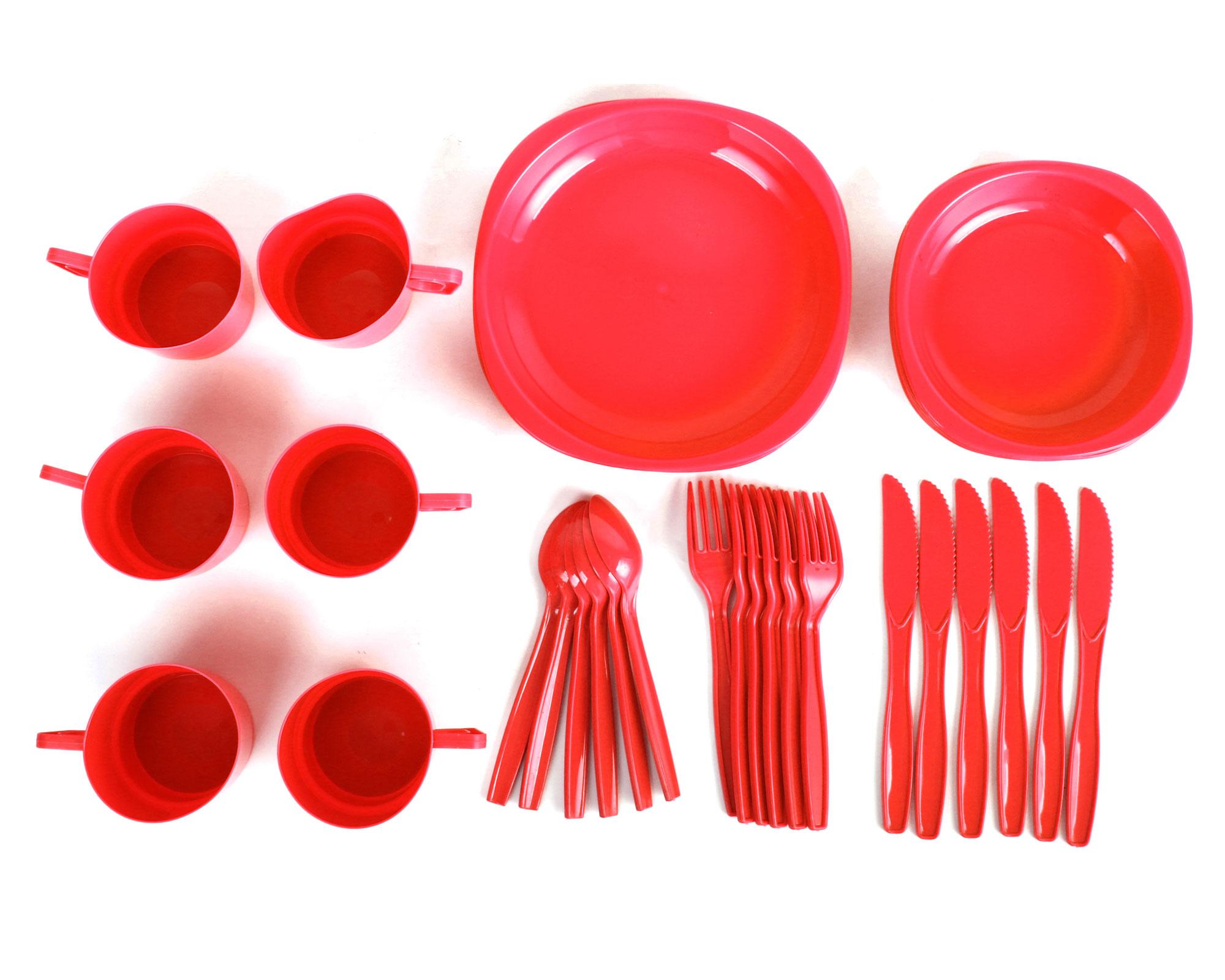 Set picnic rojo 36 piezas Alpes-1