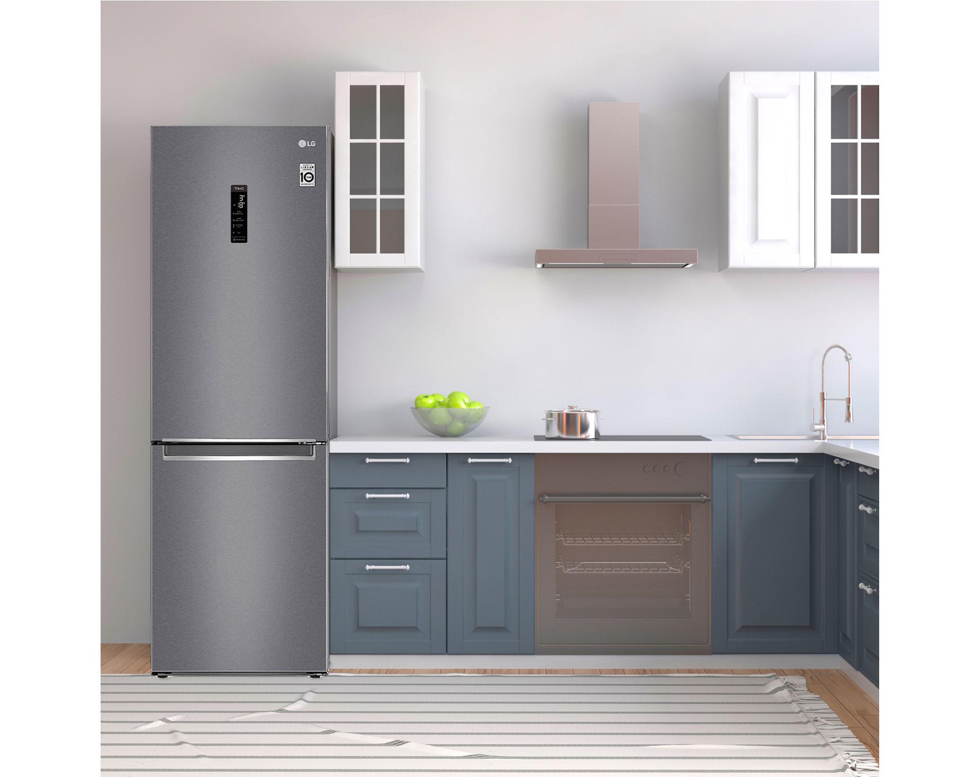 Refrigerador no frost 341 litros GB37MPD inox LG-5