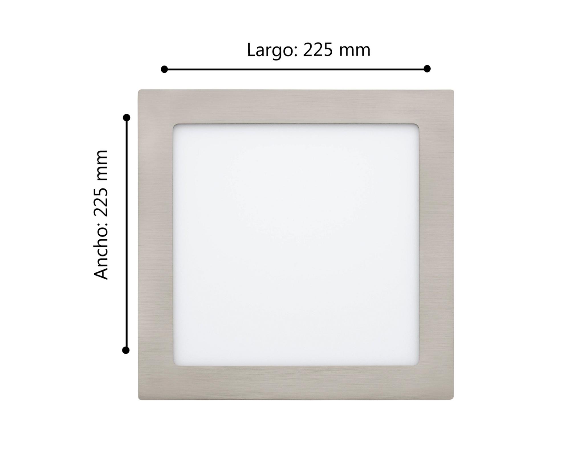 Foco LED embutido 1L Fueva 1 cuadrado plata Eglo-3