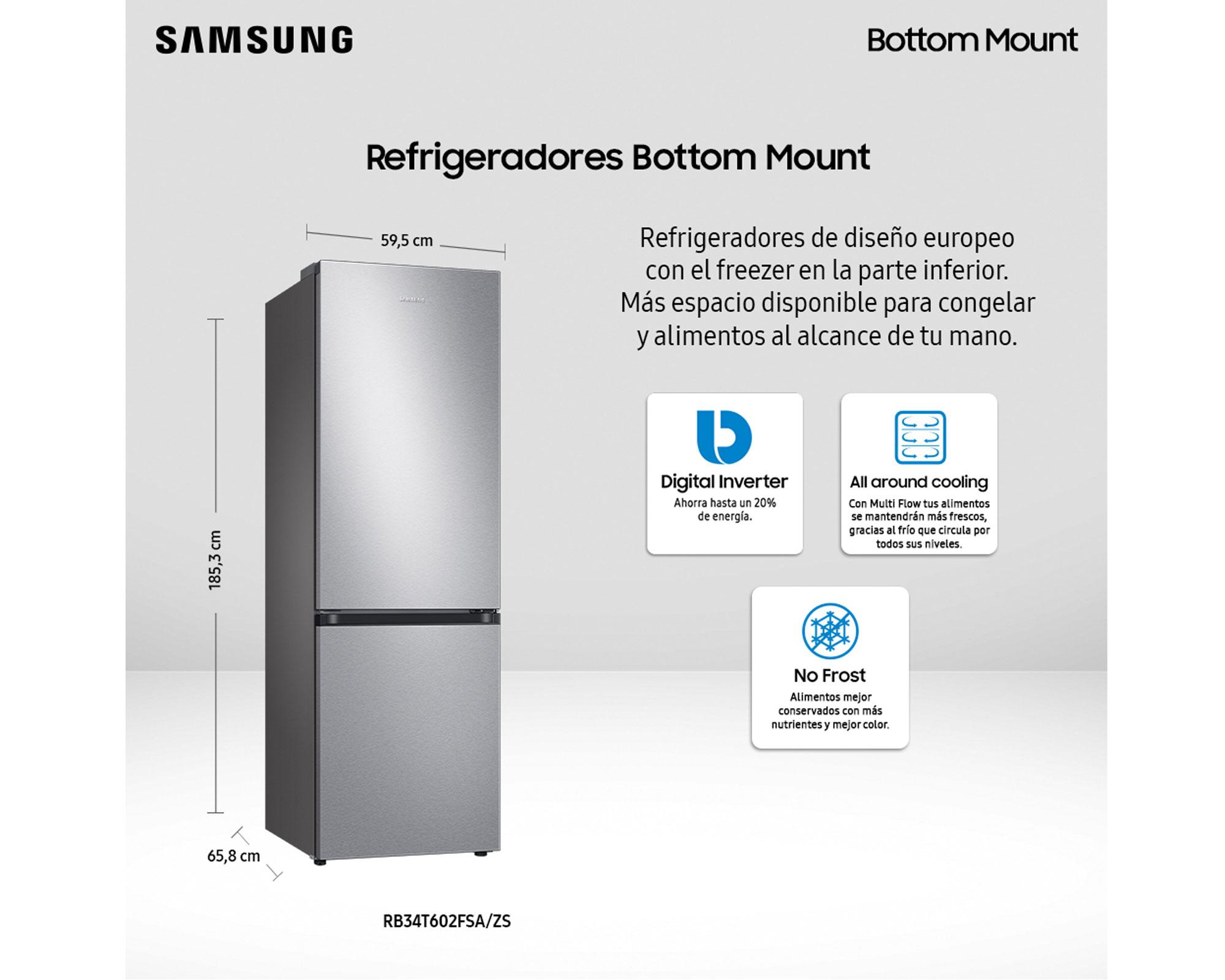 Refrigerador Bottom Mount no frost 340 litros RB34T602FSA/ZS silver-7