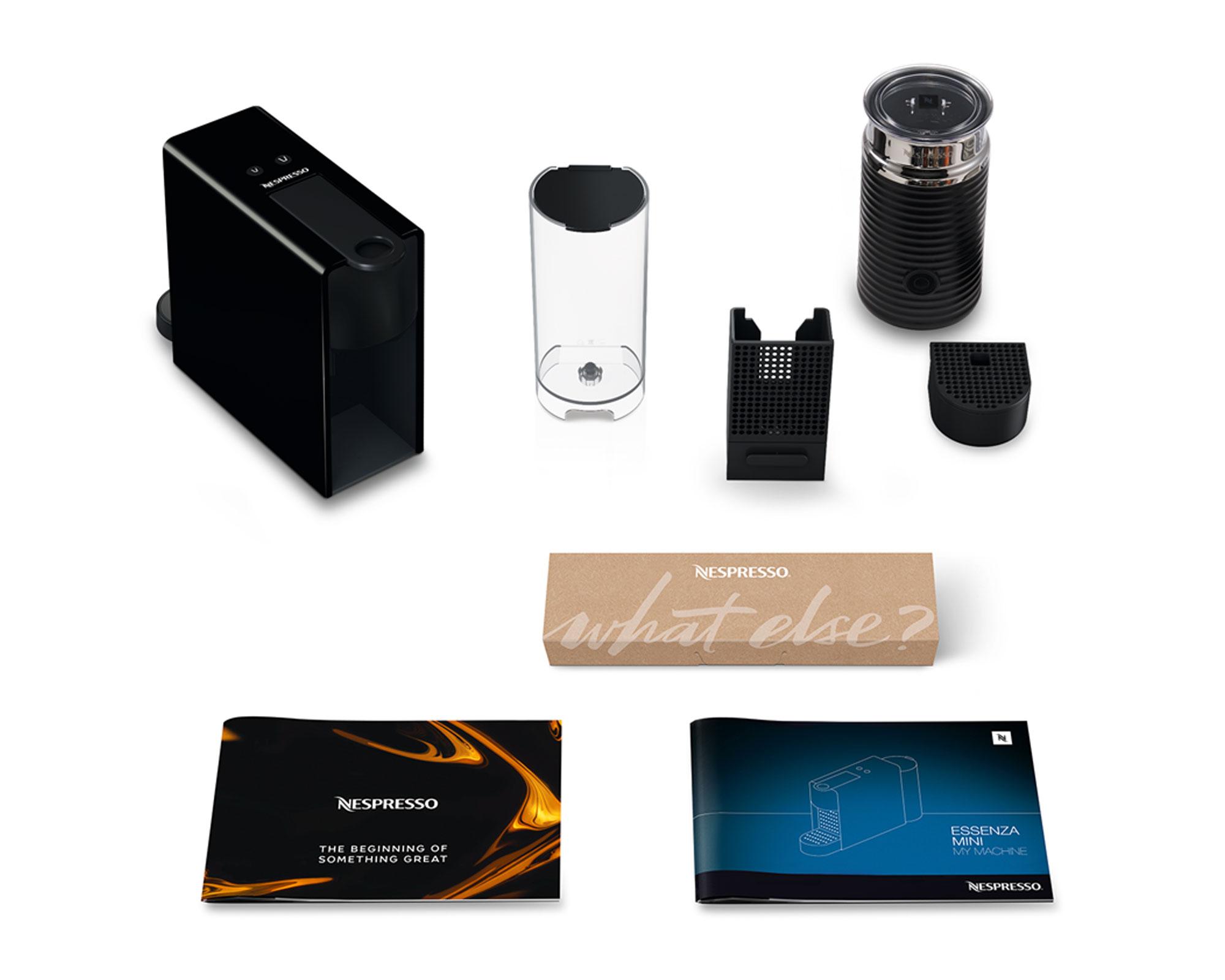 Cafetera Essenza mini + espumador leche Aeroccino3 Nespresso.-9