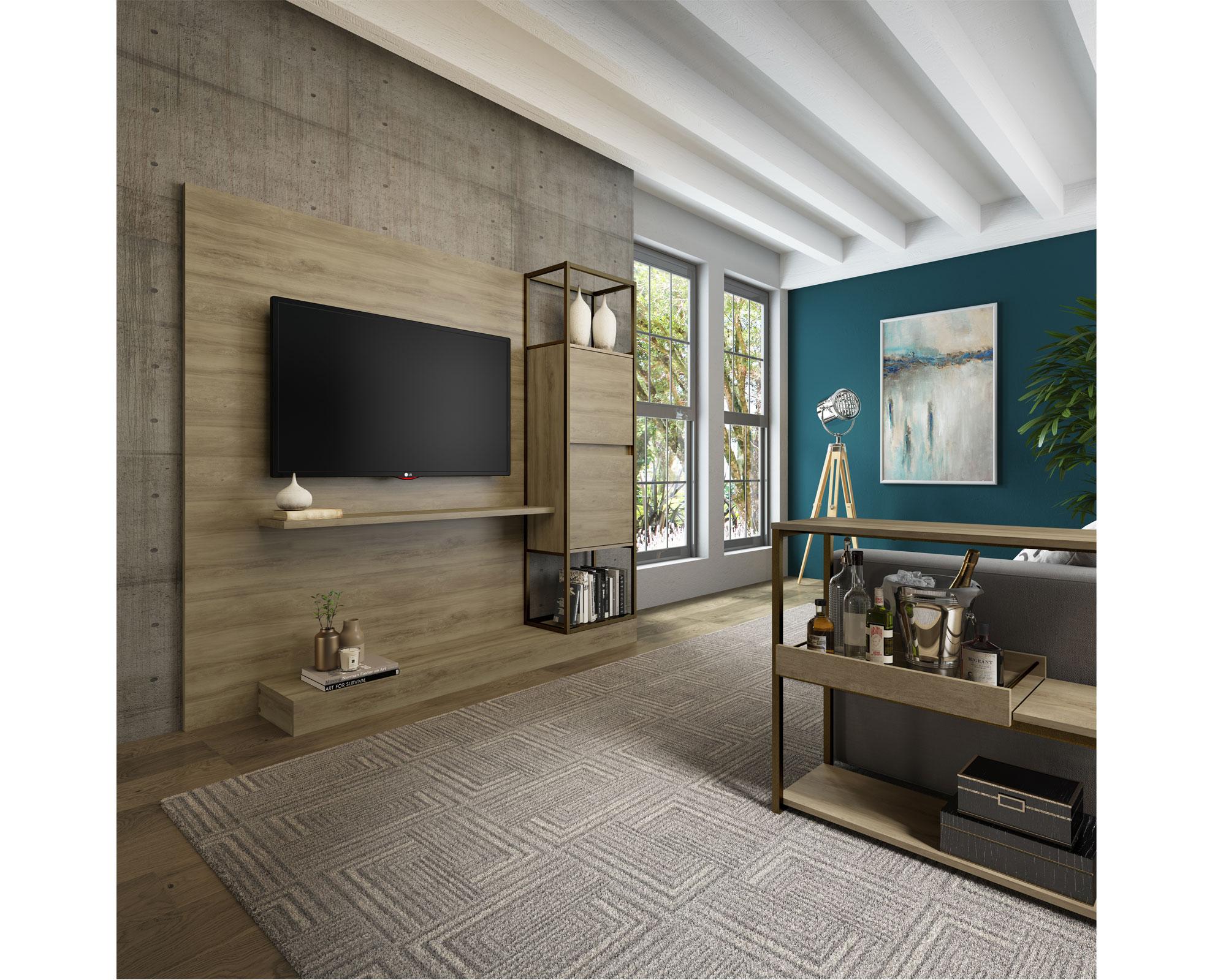 Home TV 60'' Patton café claro/pastel Favatex.-3