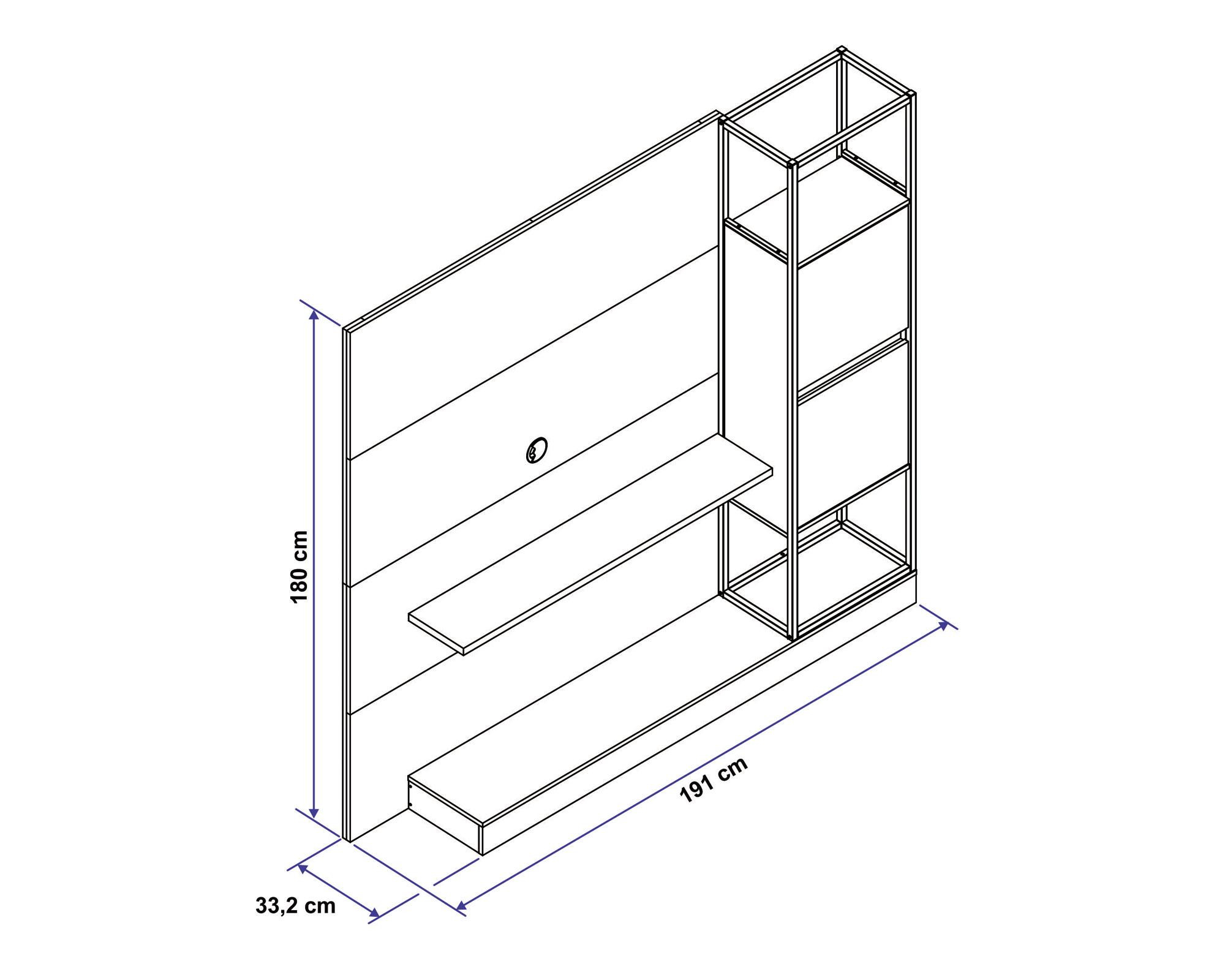 Home TV 60'' Patton café claro/pastel Favatex.-4