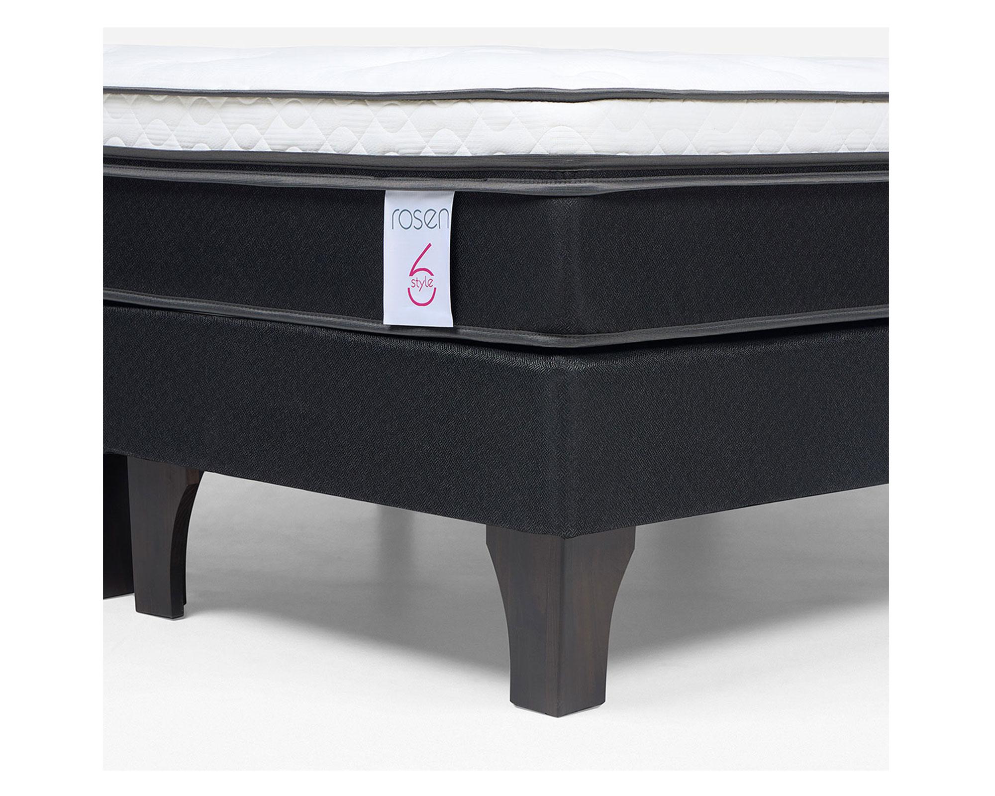 Cama europea 2 plazas New Style 6 + respaldo Ferrara Rosen-3